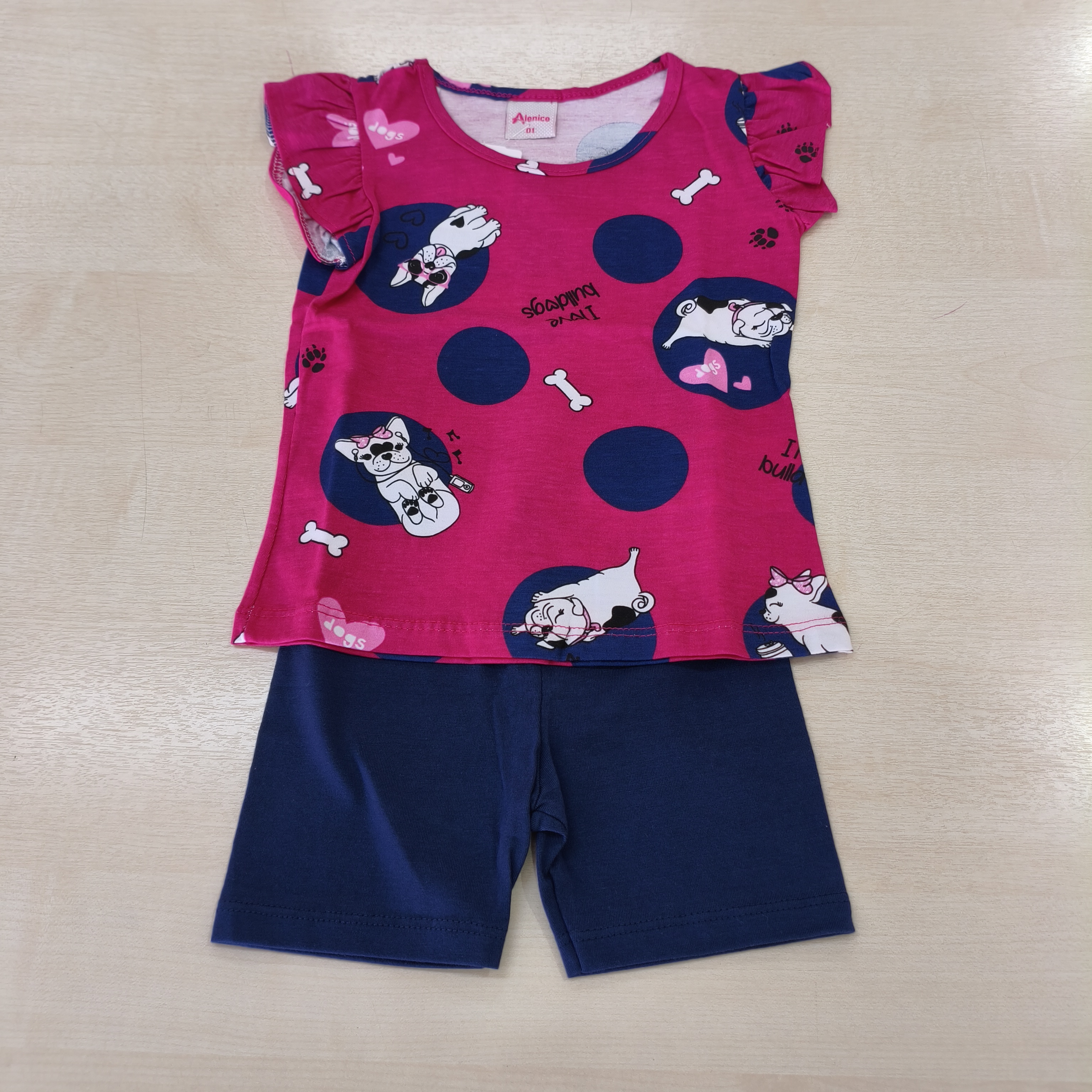 Conj. Blusa MC e Bermuda Fem Tam 01 Alenice