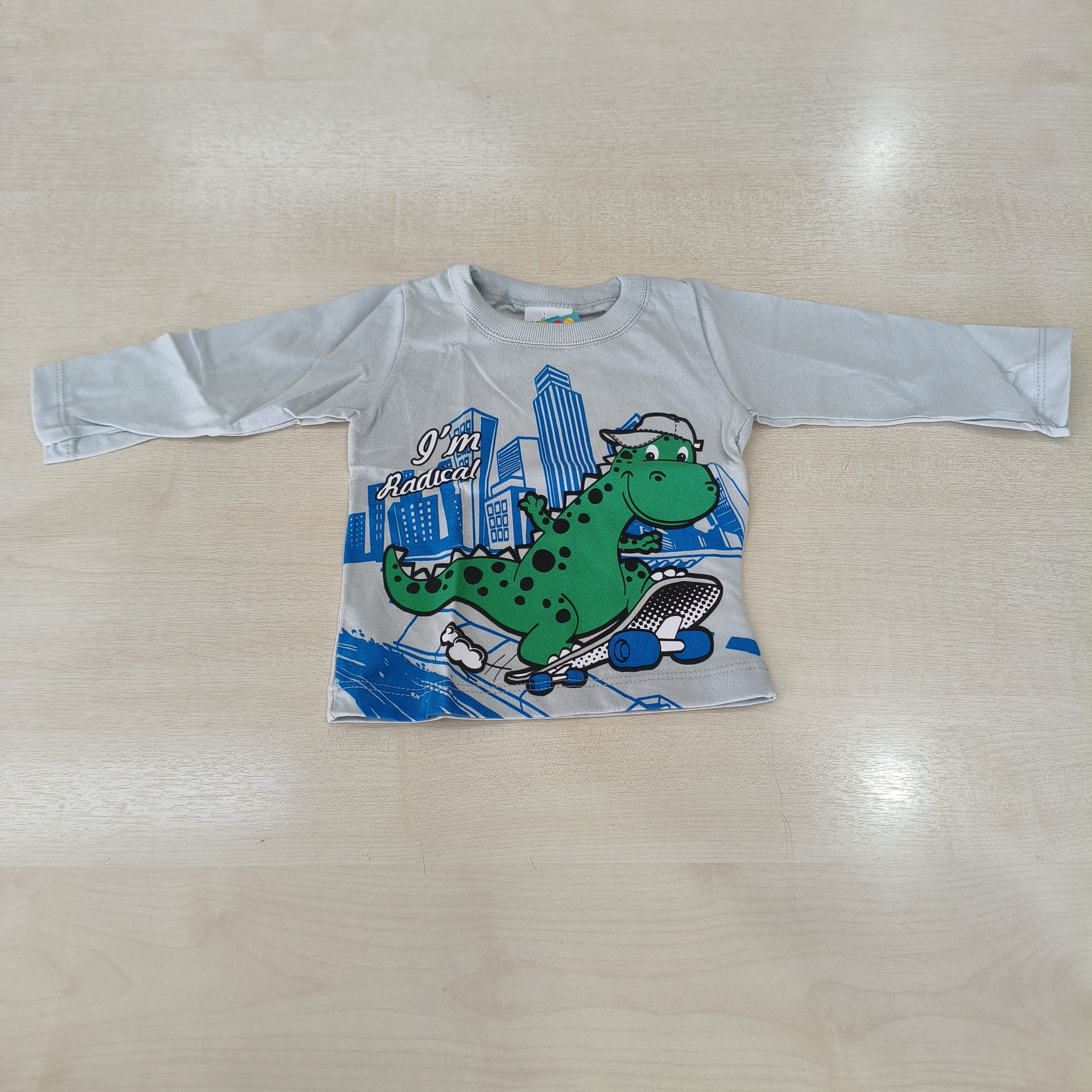 Camiseta ML C/estampa Masc Tam PB Fashion Kids