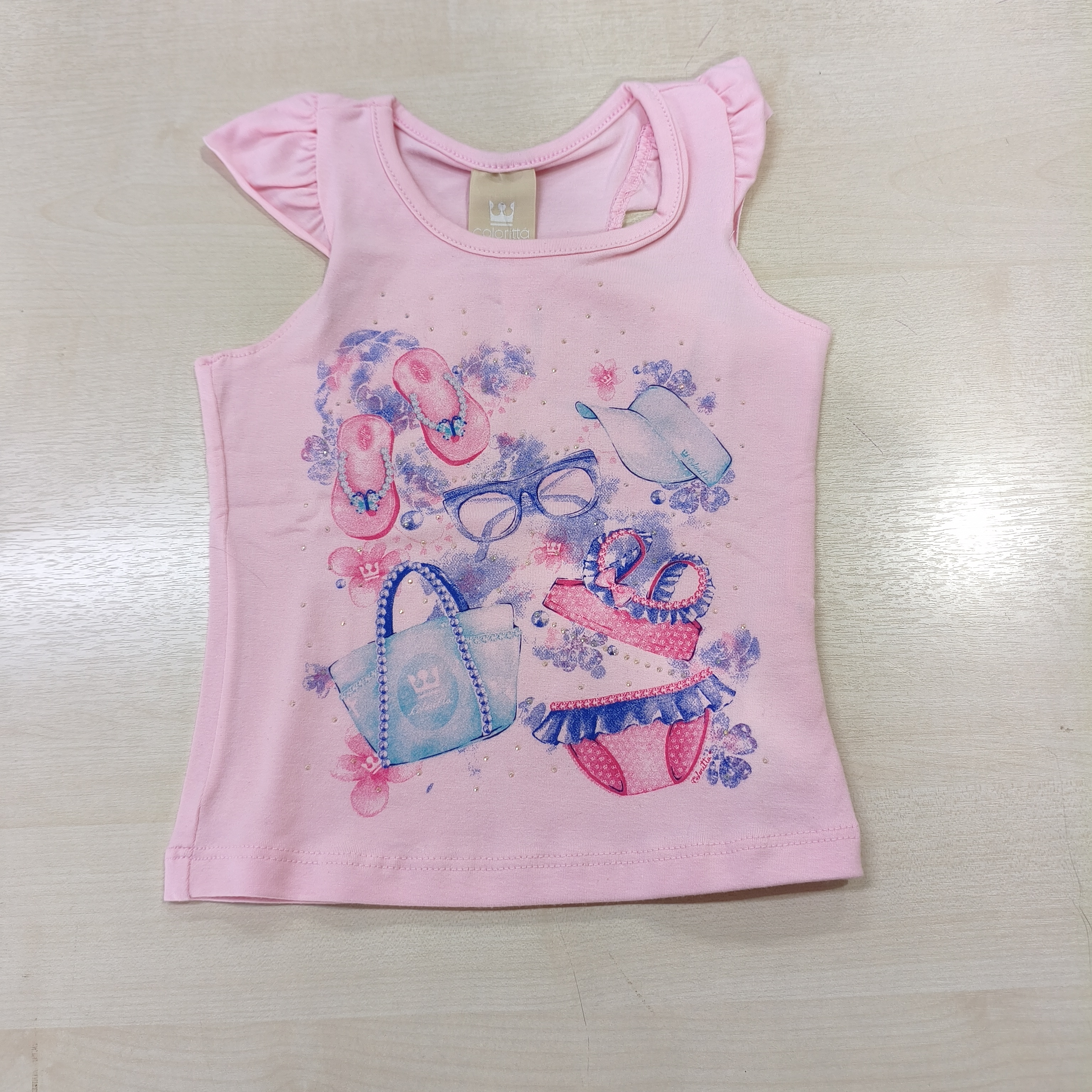 Blusa MC C/estampa Fem Tam 01 Coloritta