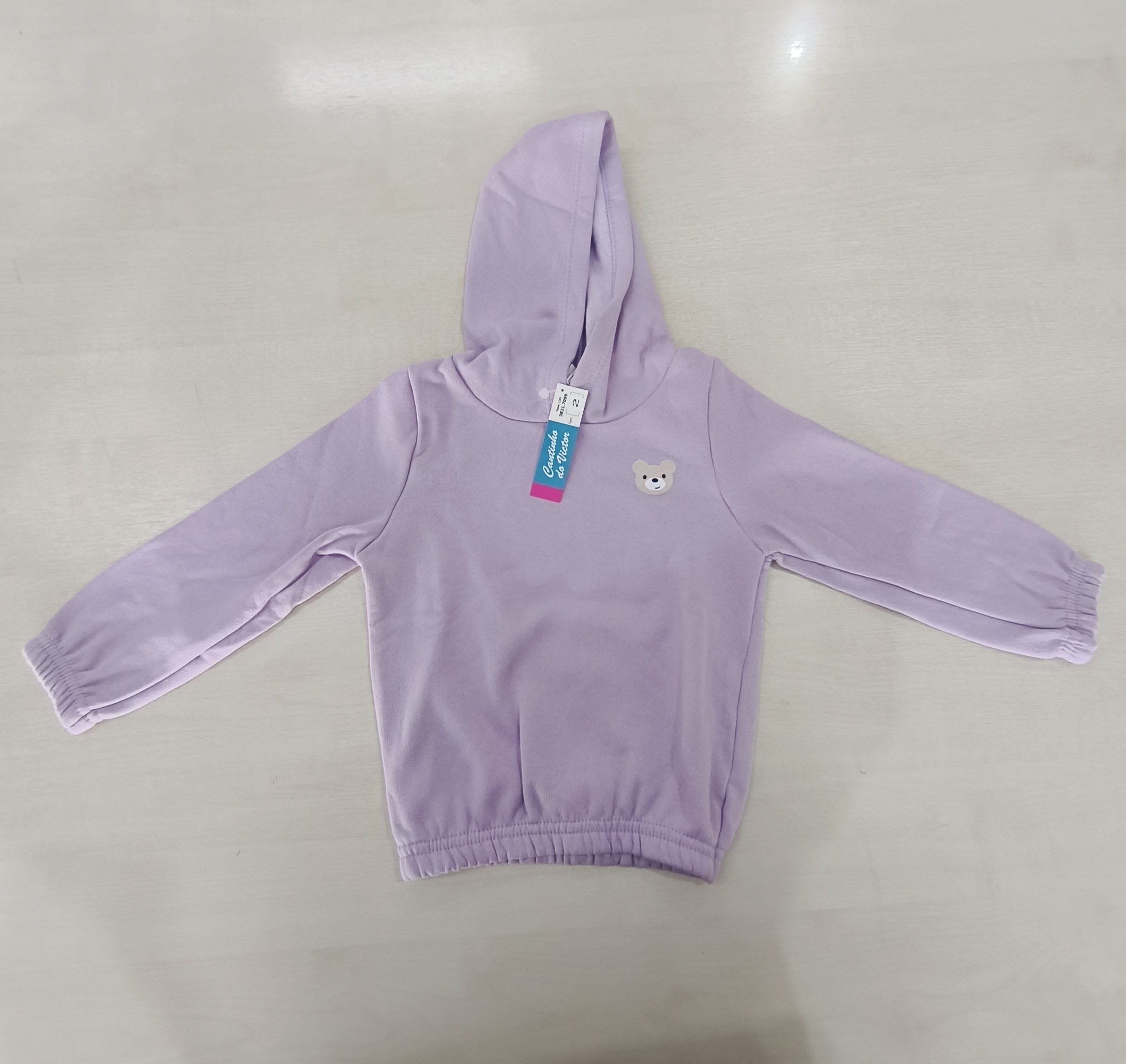 Blusão C/capuz moletom Fem Tam 02 Lik Kids