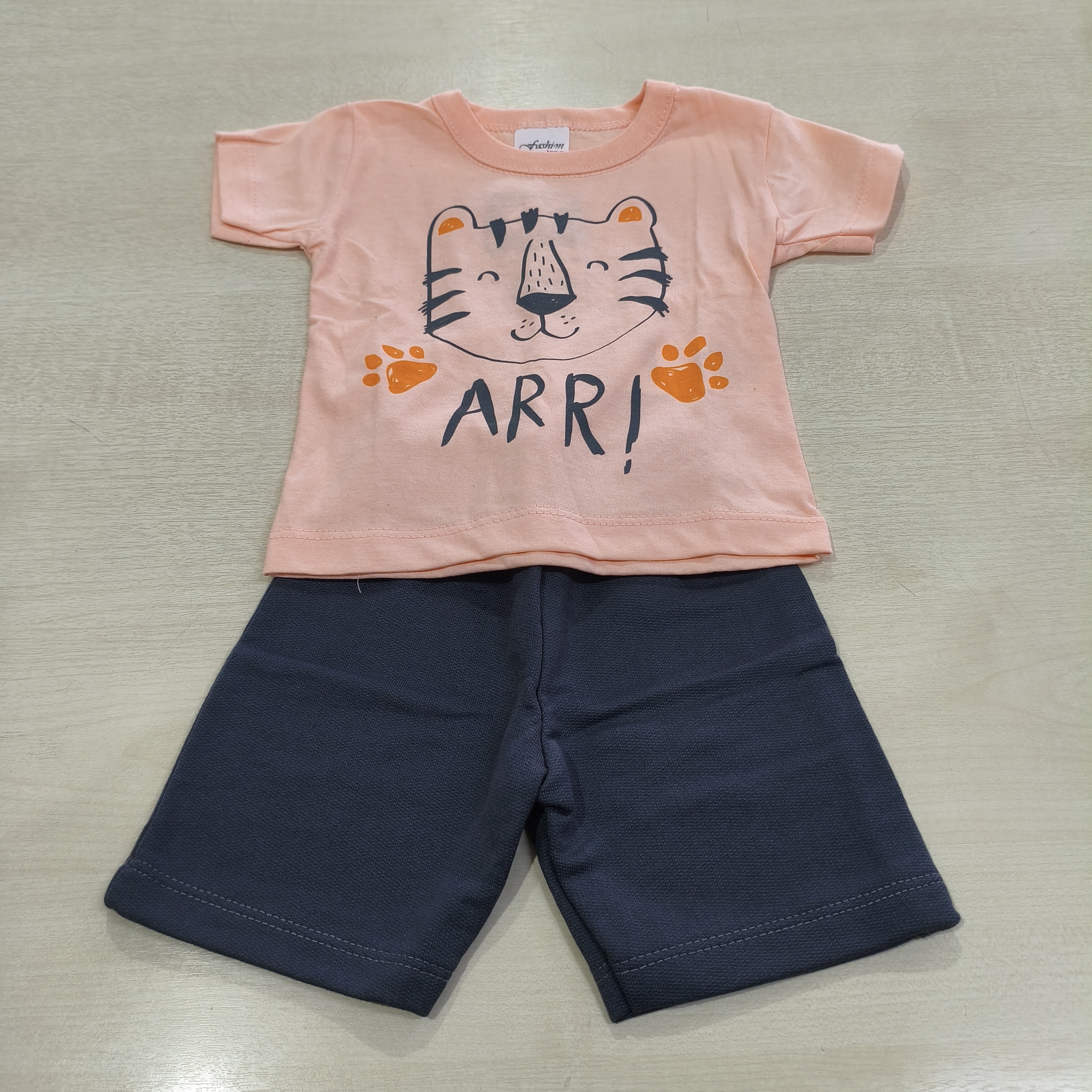 Conj. Camiseta MC com Bermuda Masc Tam PB Fashion Kids