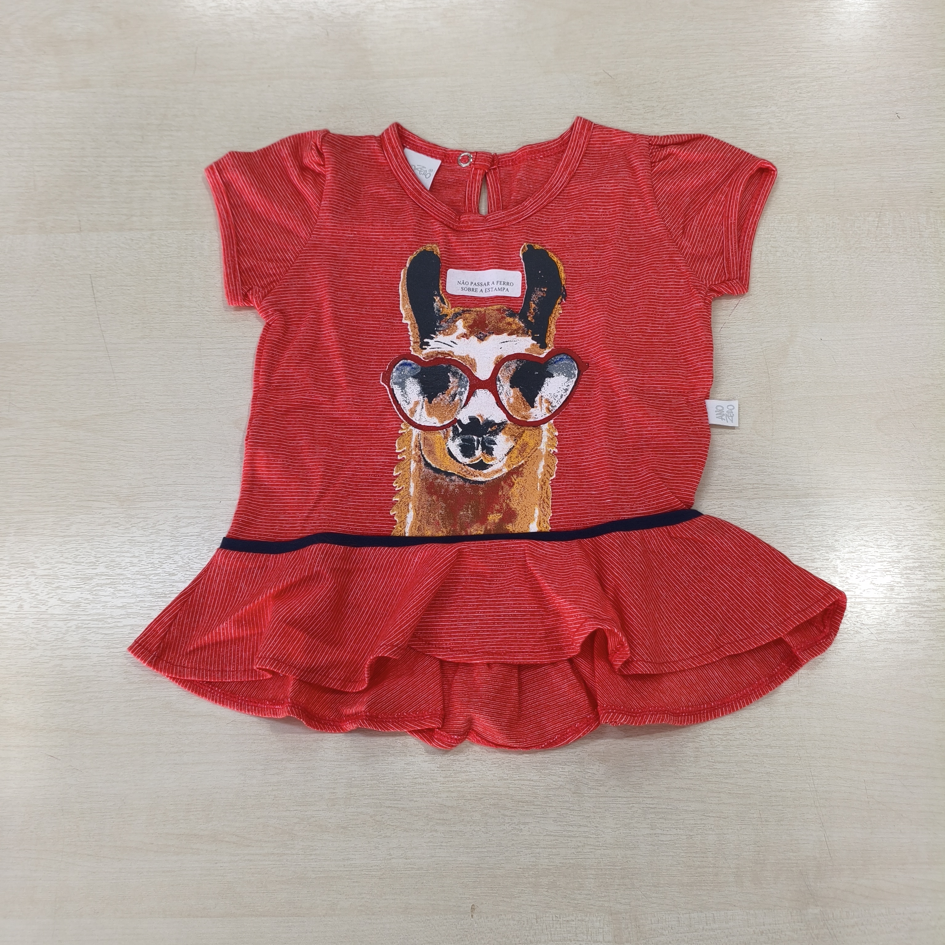 Blusa MC C/babado Petit Fem Tam 01 Ano Zero