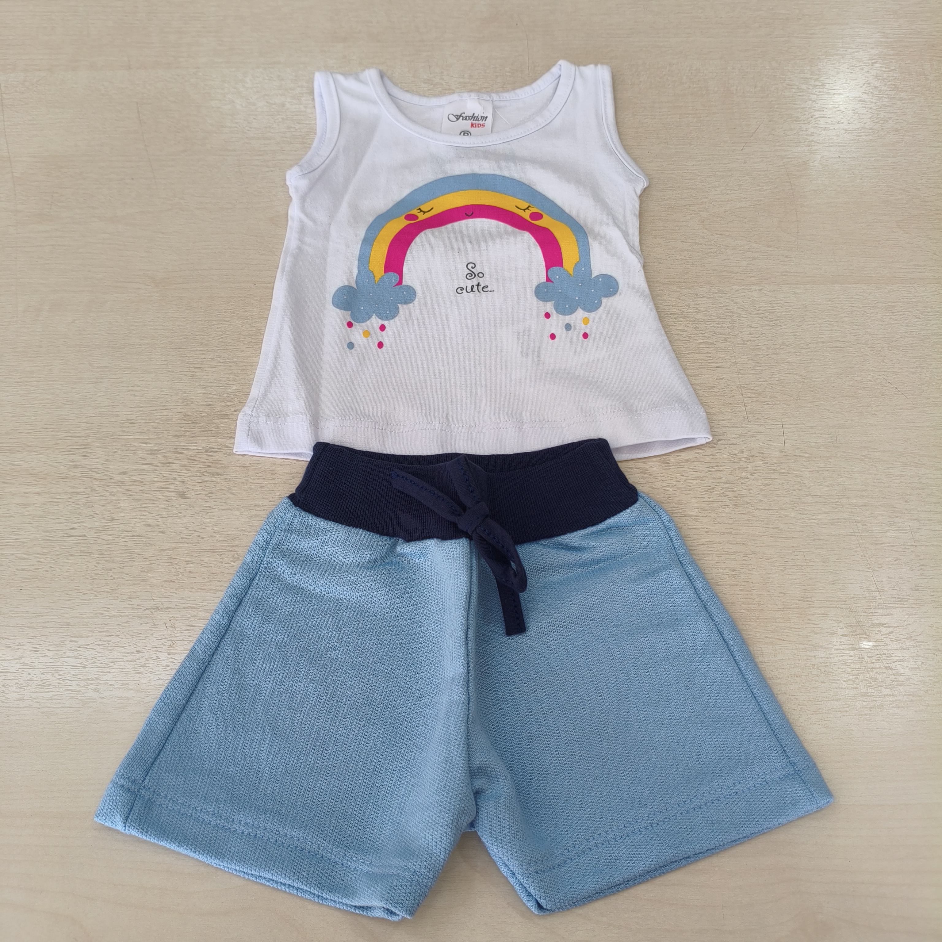 Conj. Regata e Shorts Fem Tam PB Fashion Kids