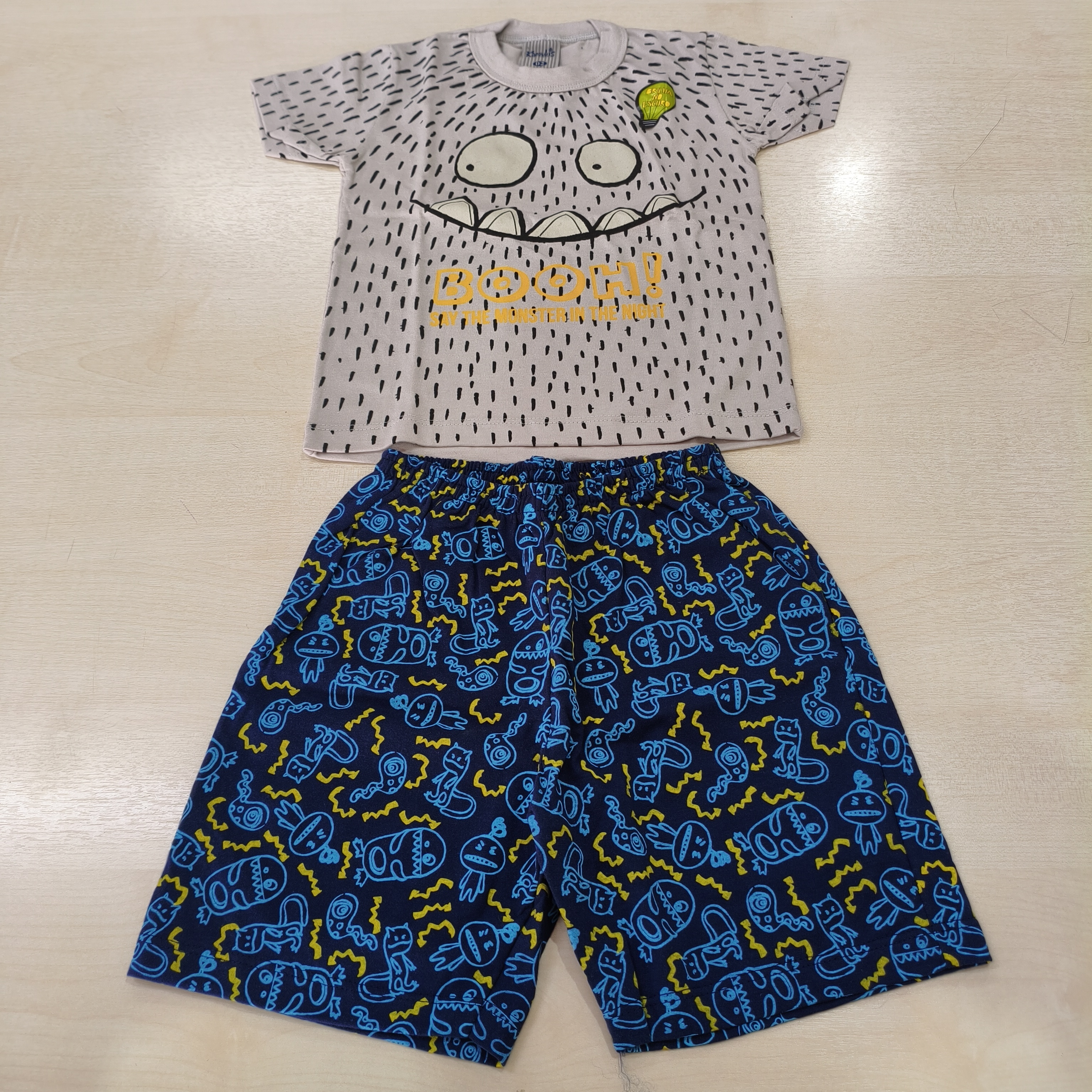 Pijama C/Estampa de Verão Masc Tam 02 Kamylus