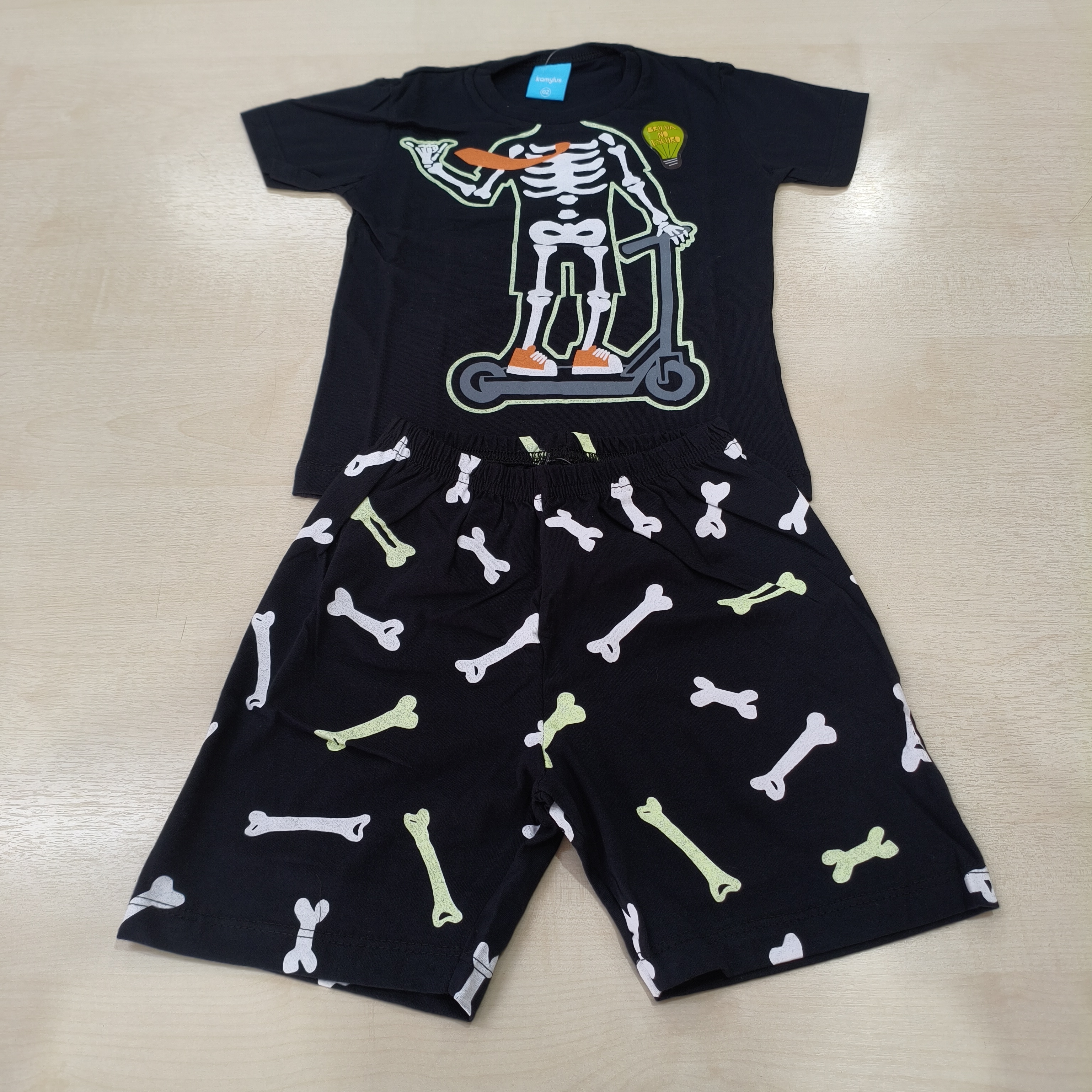 Pijama C/Estampa de Verão Masc Tam 03 Kamylus