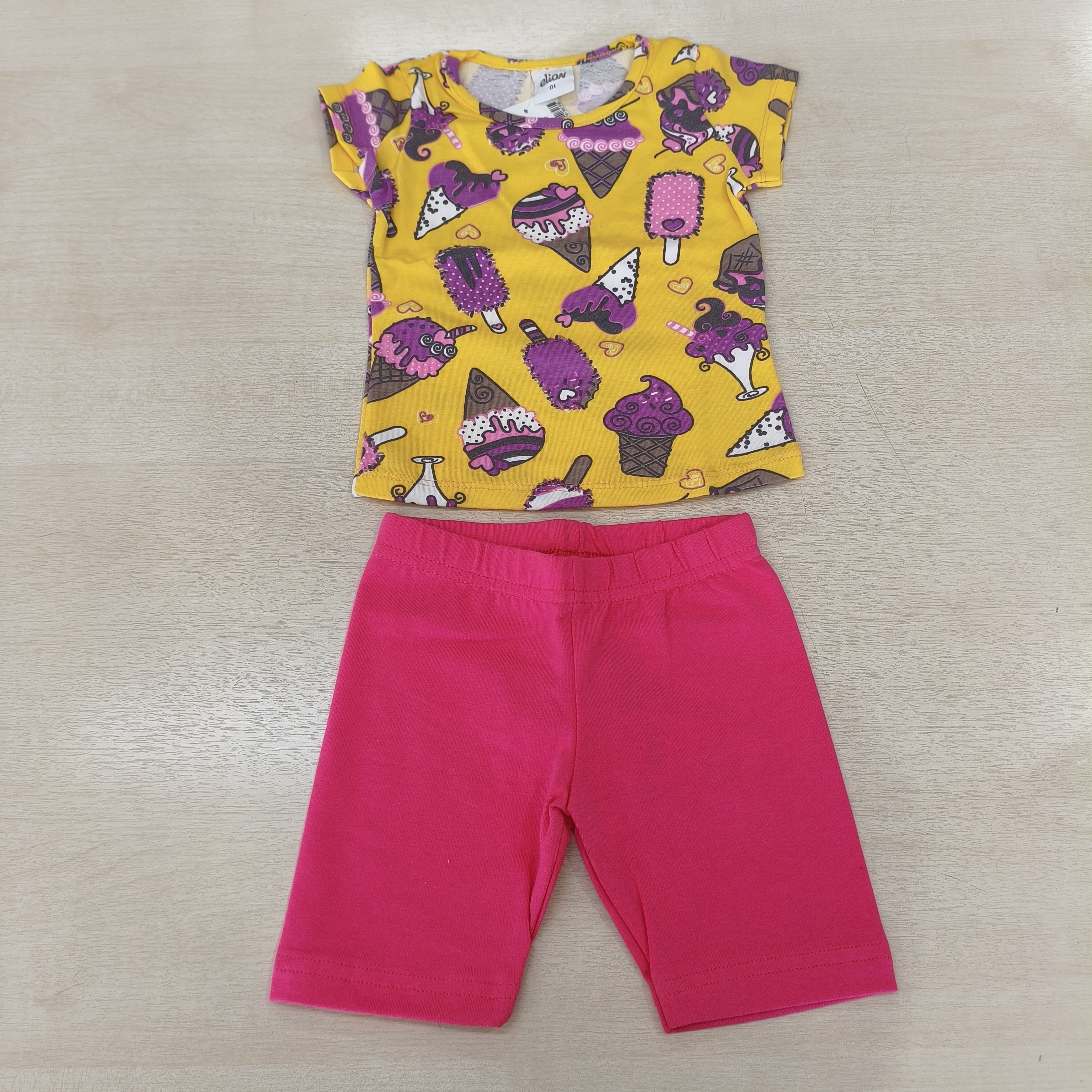Conj. Blusa MC e Bermuda Fem Tam 01 Elian