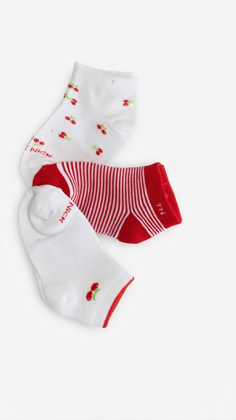 Kit 3 Pares de Meias Fem Tam 23 a 27 Trick Nick