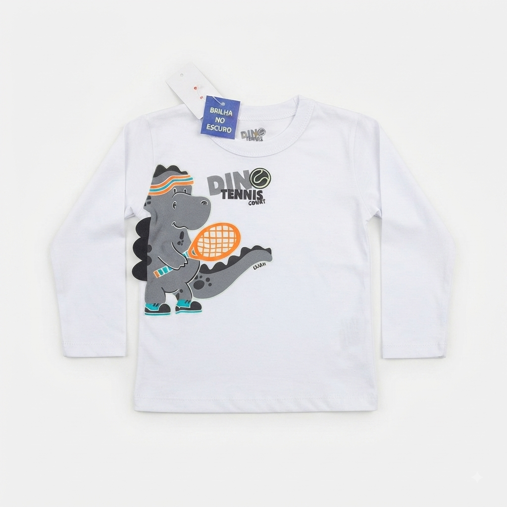 Camiseta ML C/estampa Masc Tam 02 Elian