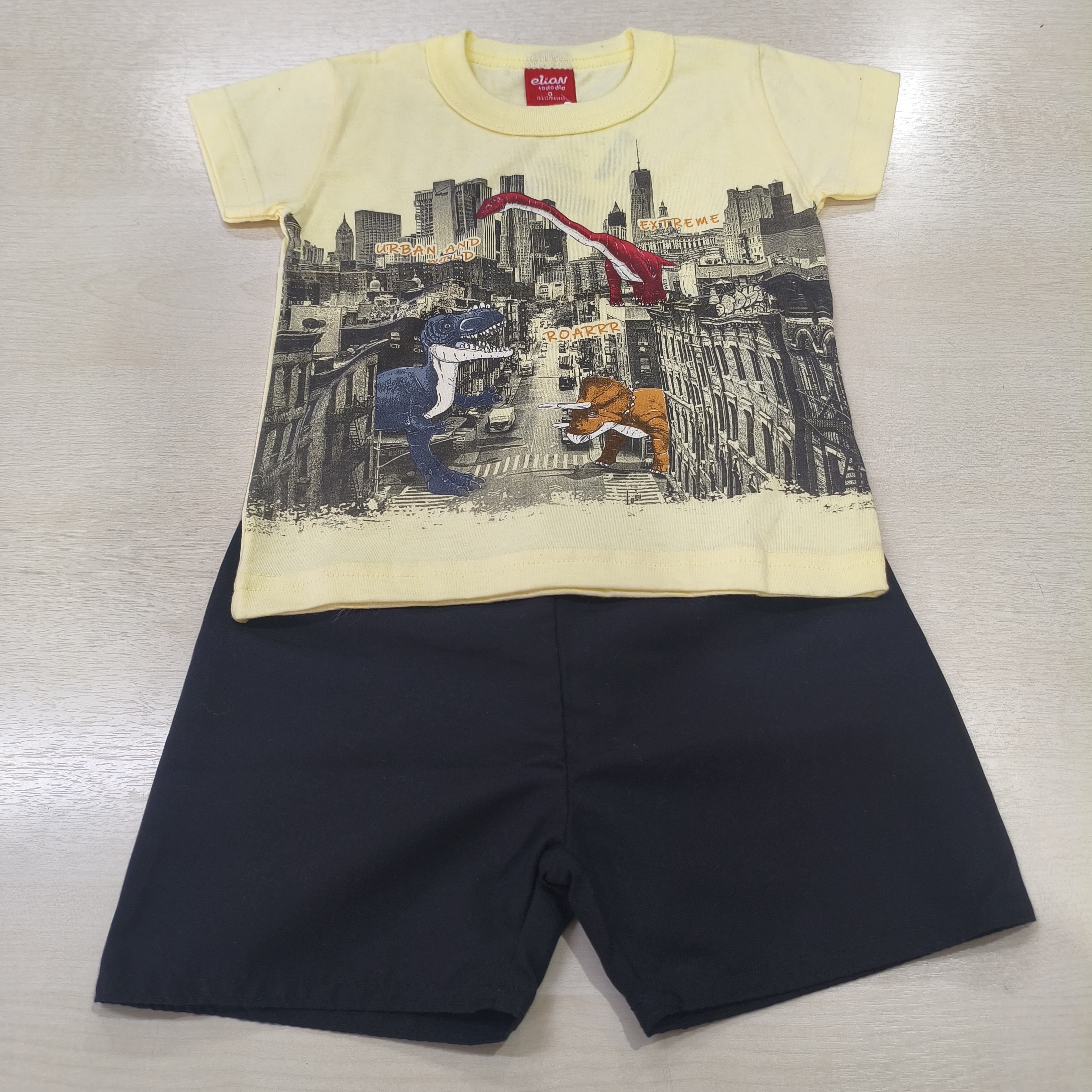 Conj. Camiseta MC com Bermuda Masc Tam GB Elian