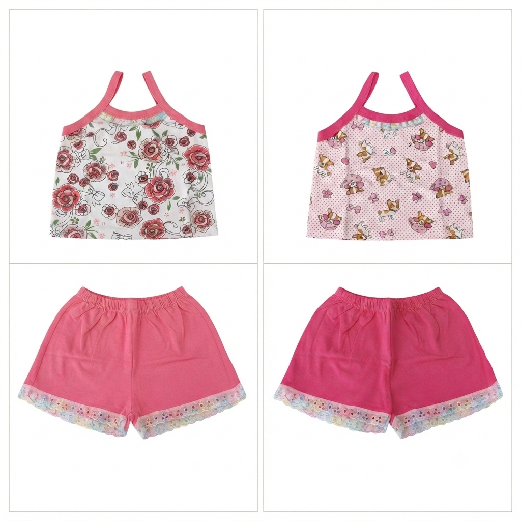Pijama C/Estampa de Verão Fem Tam 01 LA