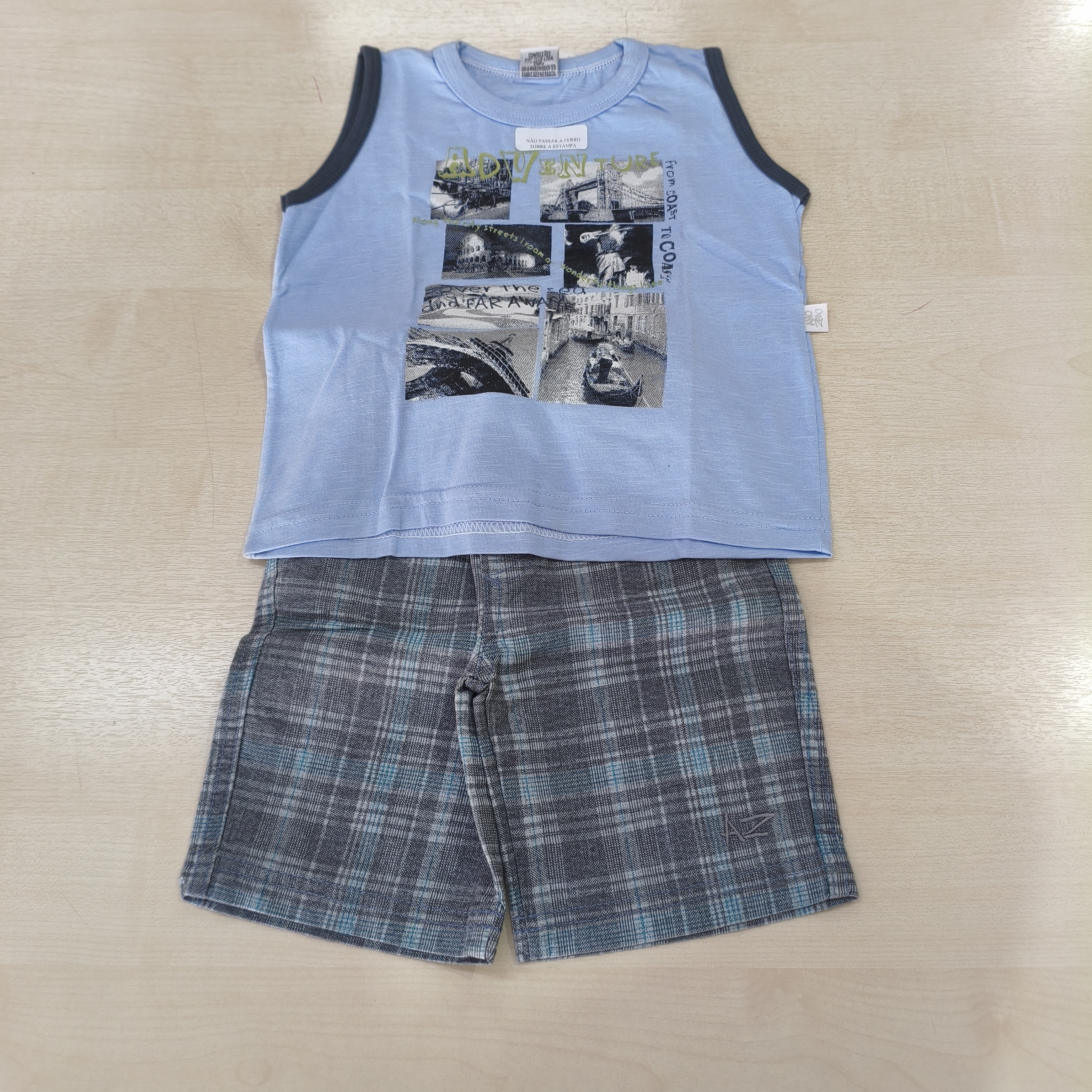 Conj. Regata e Shorts Masc Tam 01 Ano Zero