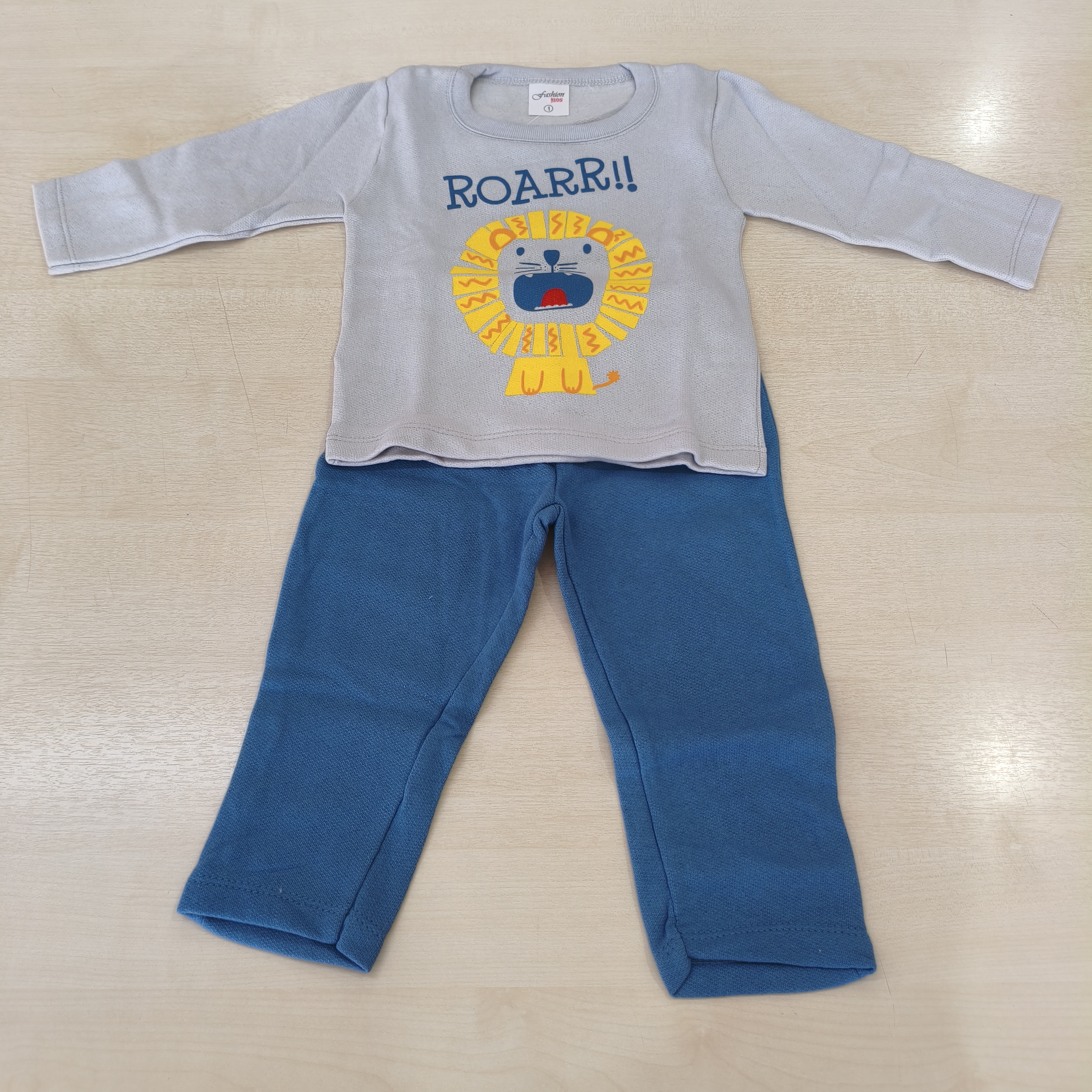 Conj. Moletom Blusão e Calça Masc Tam 01 Fashion Kids