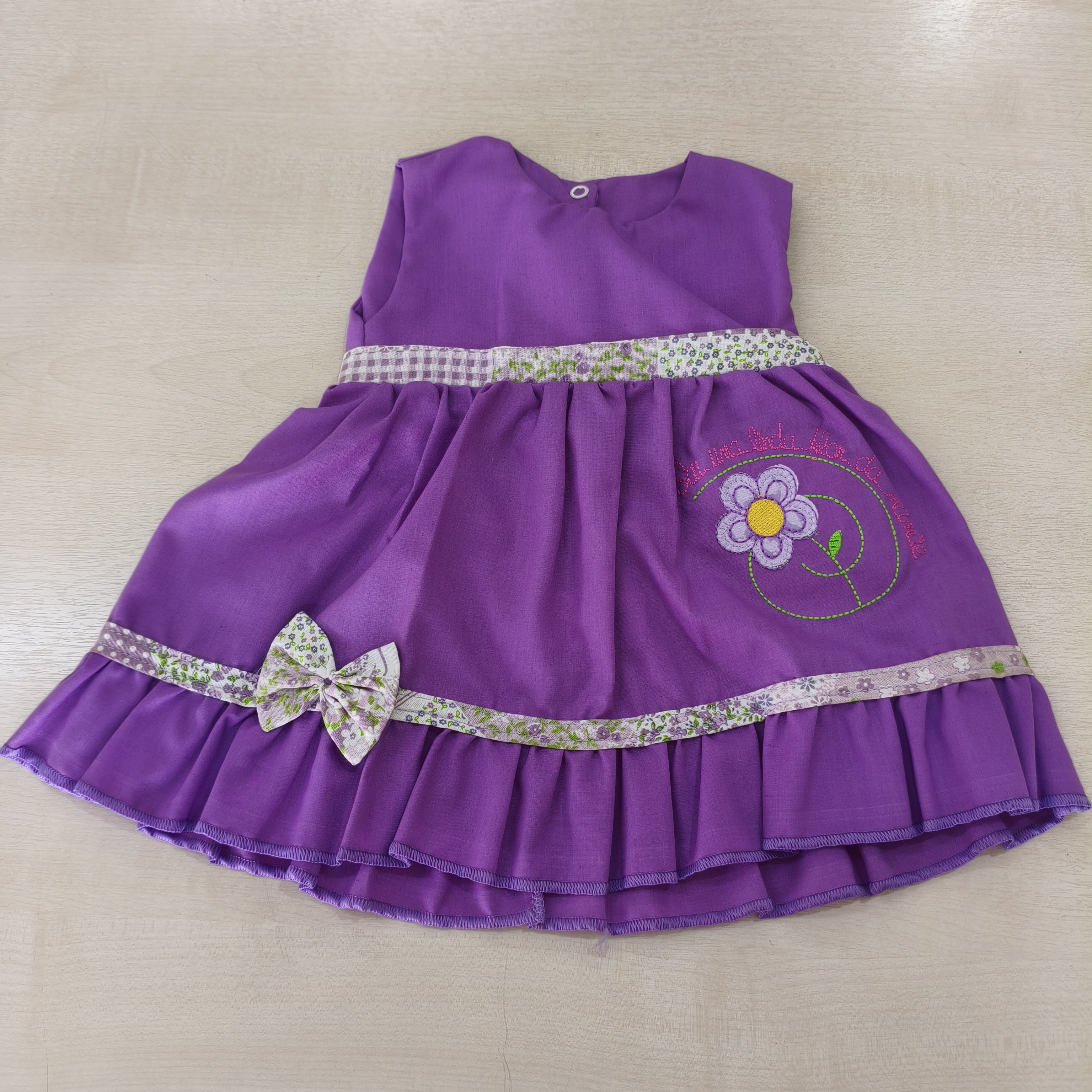 Vestido em Tecido Fem Tam PB Bebê Nyl