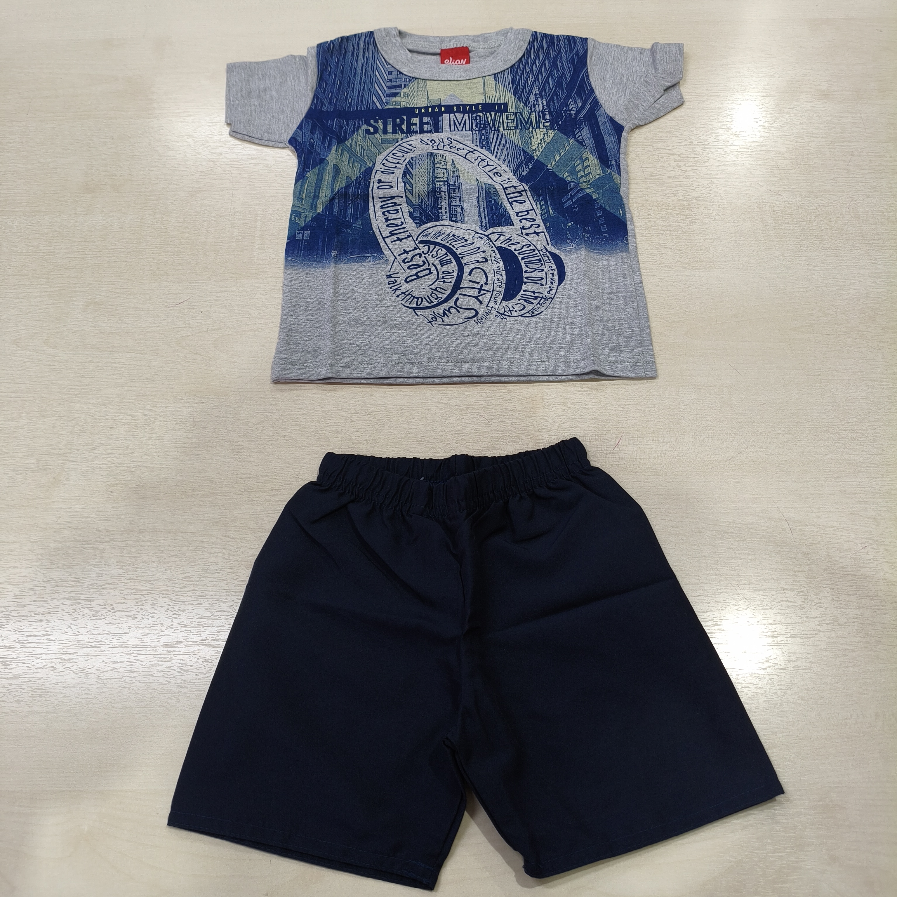 Conj. Camiseta MC e Shorts Masc Tam 01 Elian