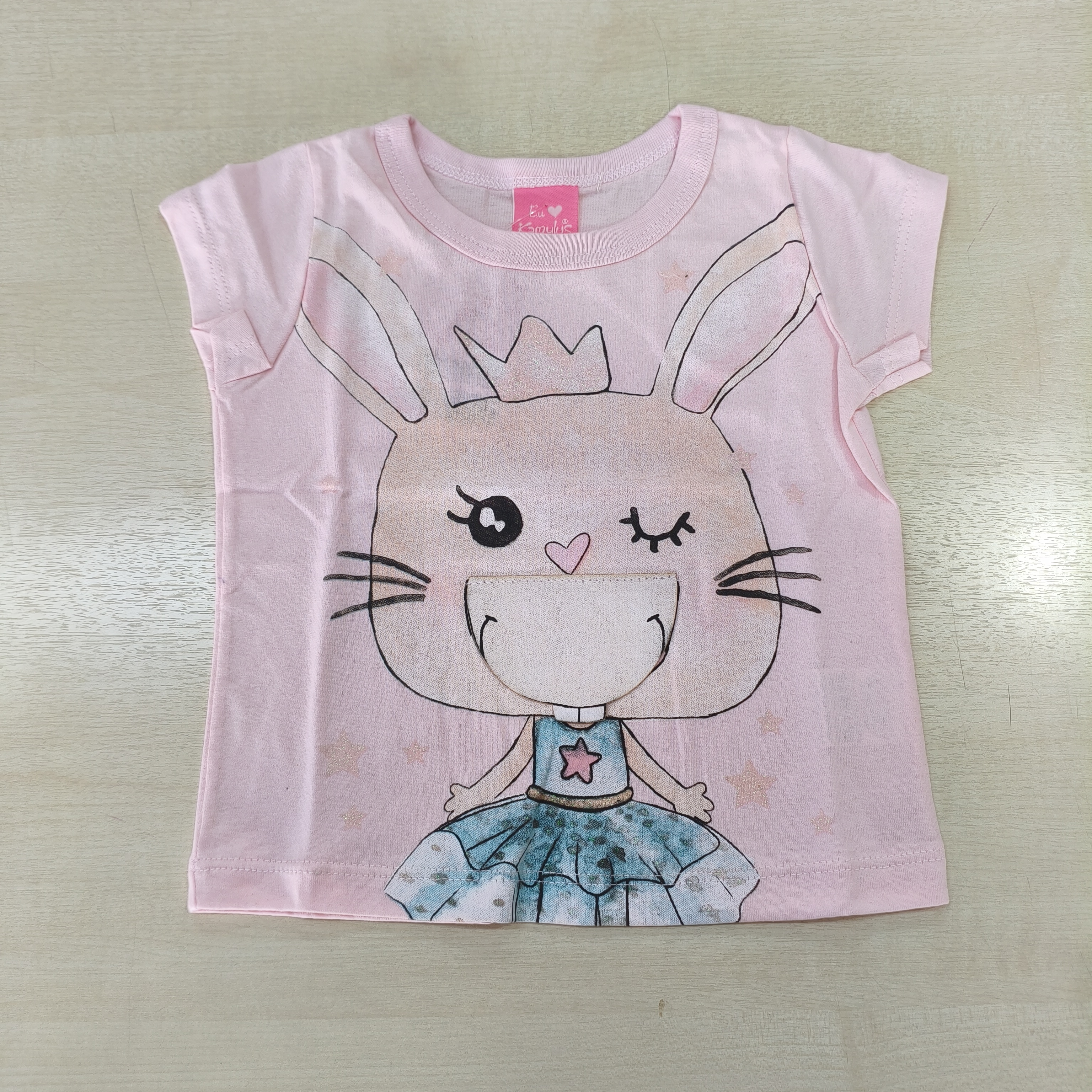 Blusa MC C/estampa Fem Tam 01 Kamylus