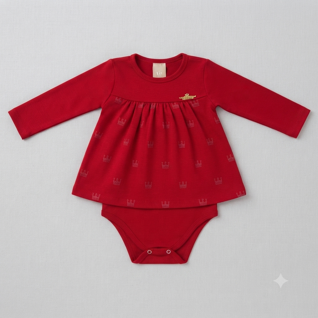 Body ML C/estampa Fem Tam 01 Carinhoso