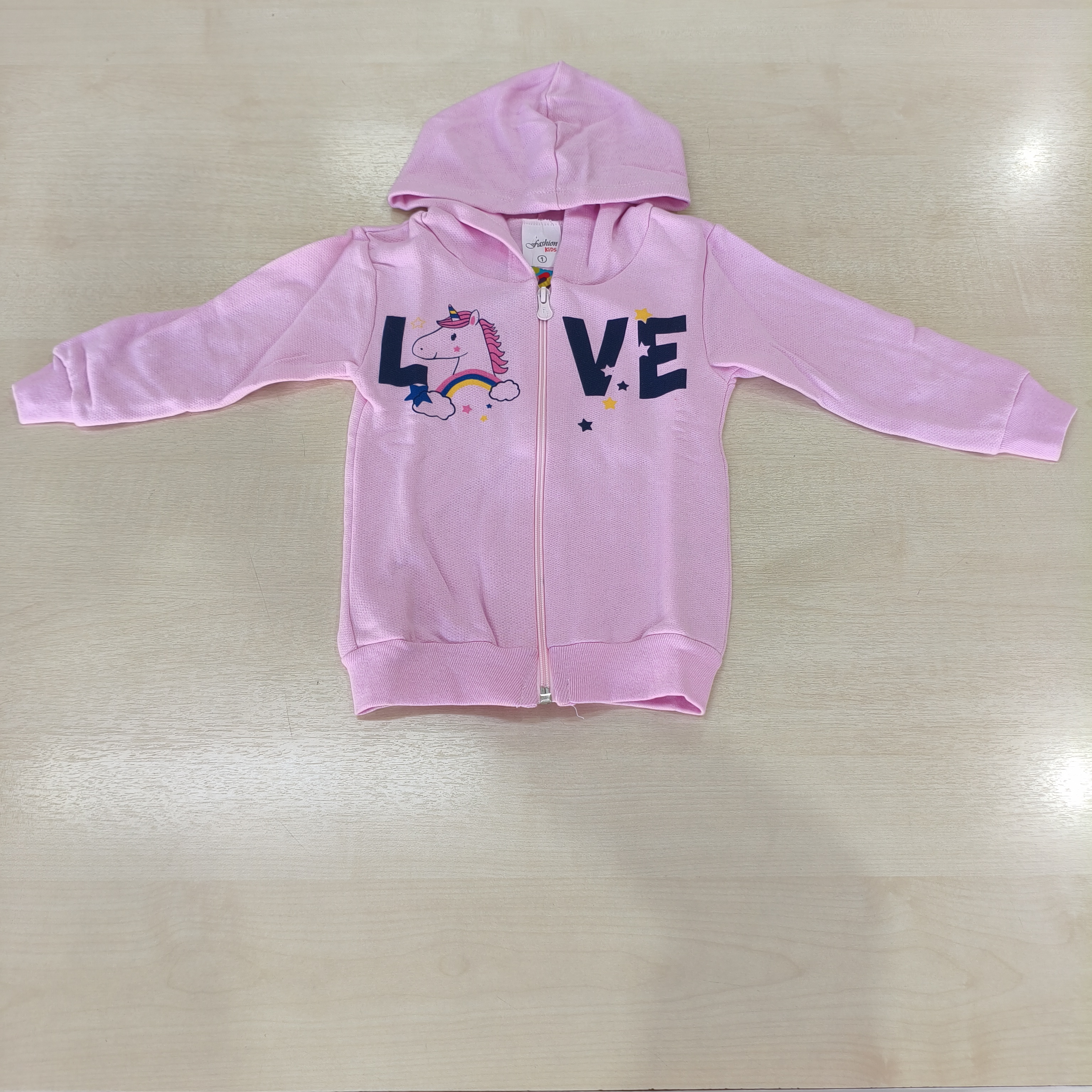 Jaqueta c/capuz Fem Tam 01 Fashion Kids