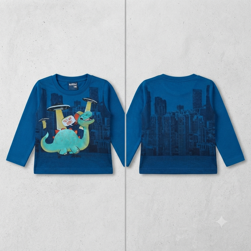 Camiseta ML C/estampa Masc Tam MB WRK