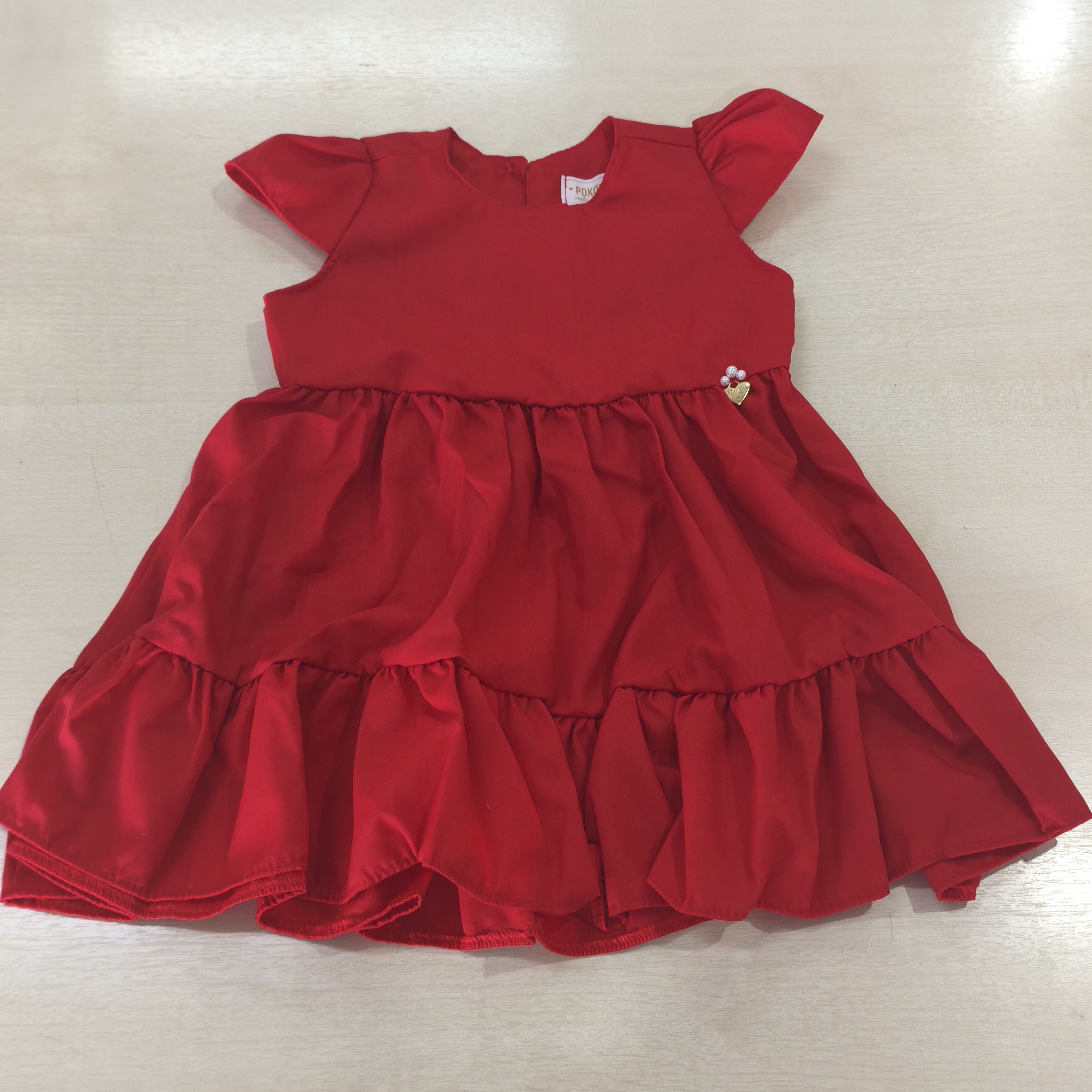 Vestido em Tricoline Fem Tam 01 Pokotinha