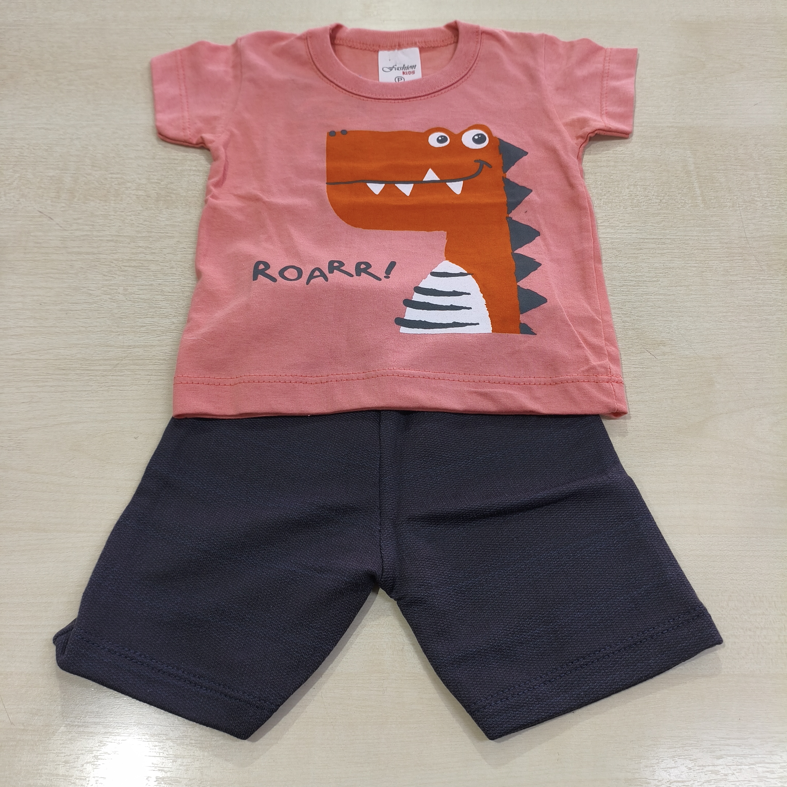 Conj. Camiseta MC com Bermuda Masc Tam PB Fashion Kids