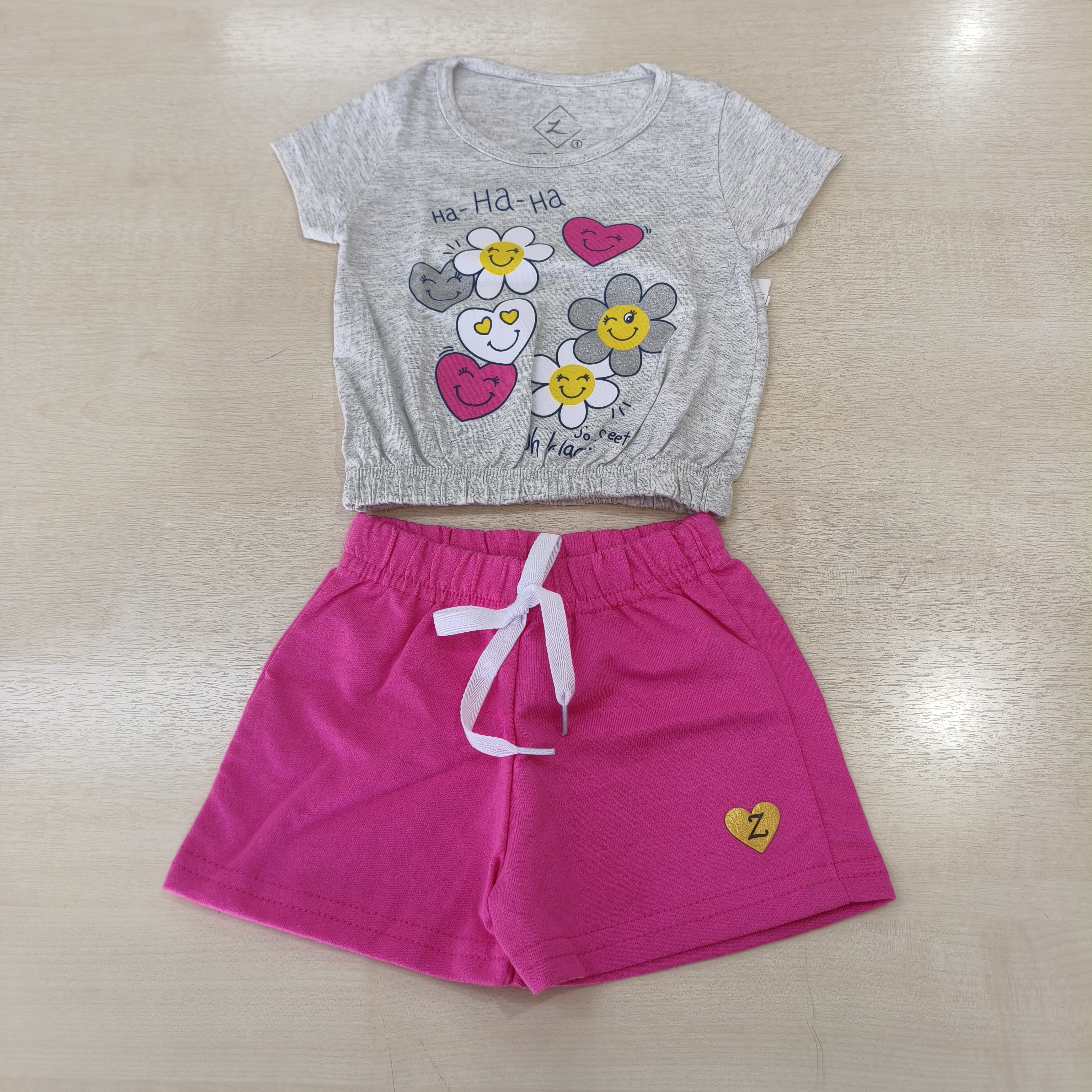 Conj. Blusa MC e Bermuda Fem Tam 01 Zupa Zuka