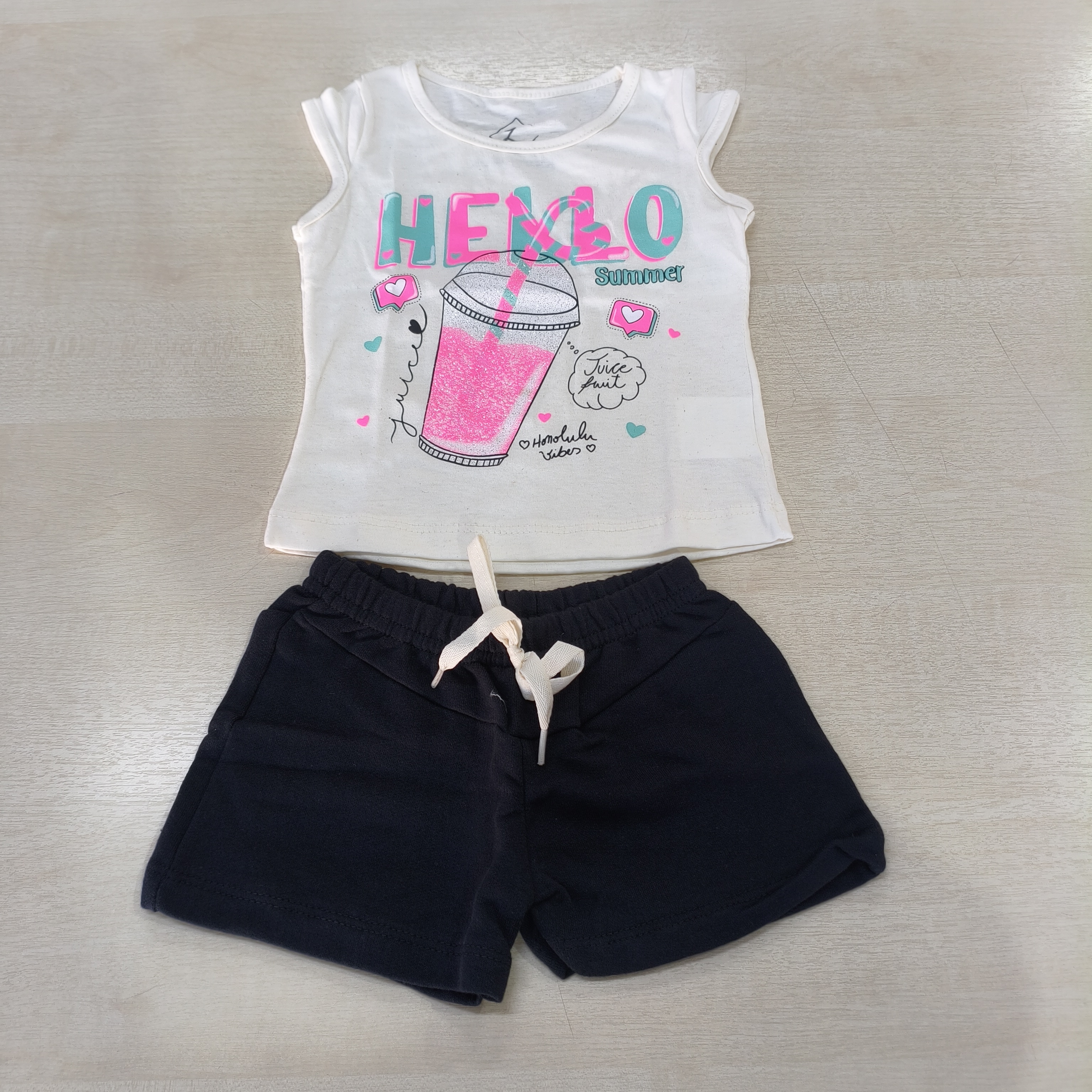Conj. Blusa MC e Shorts Fem Tam 01 Zupa Zuka