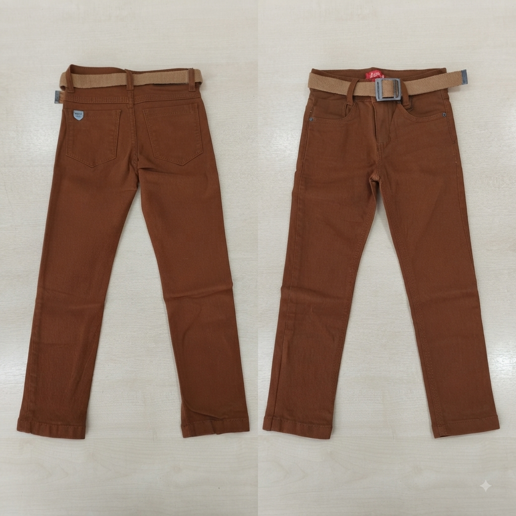 Calça Sarja Color C/Cinto Masc Tam 04 Megan Jeans