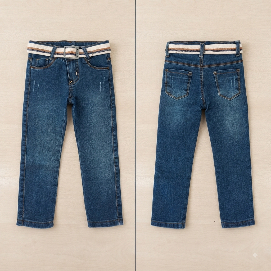 Calça Jeans C/Cinto Masc Tam 02 Megan Jeans