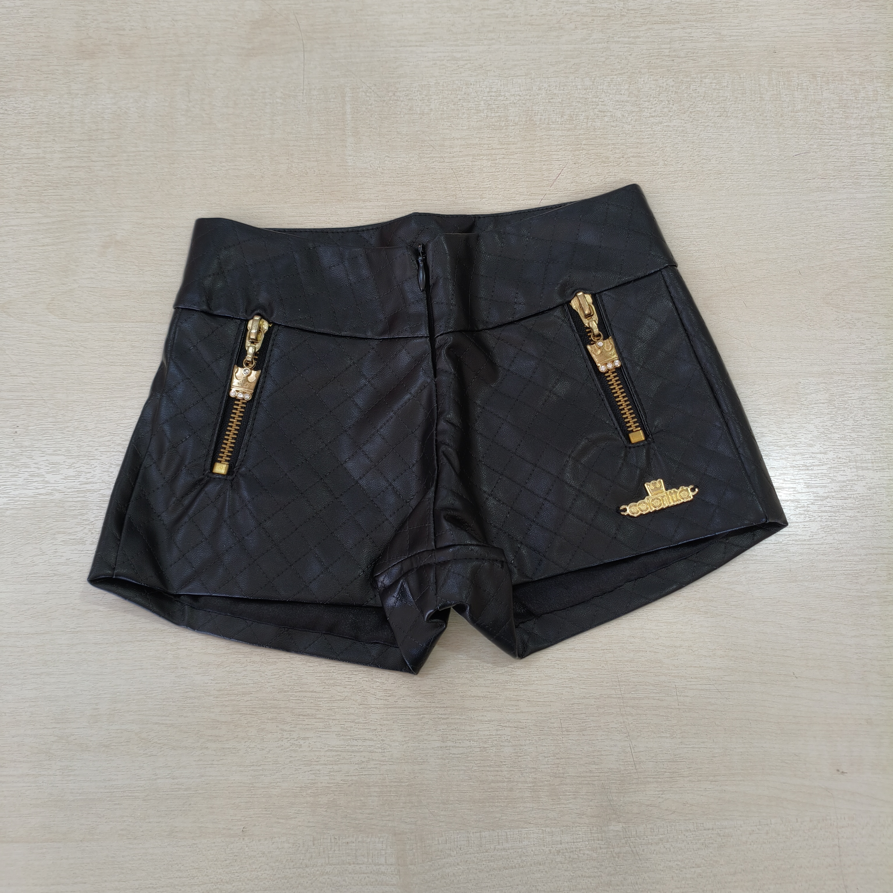 Shorts em courinho Fem Tam 02 Coloritta