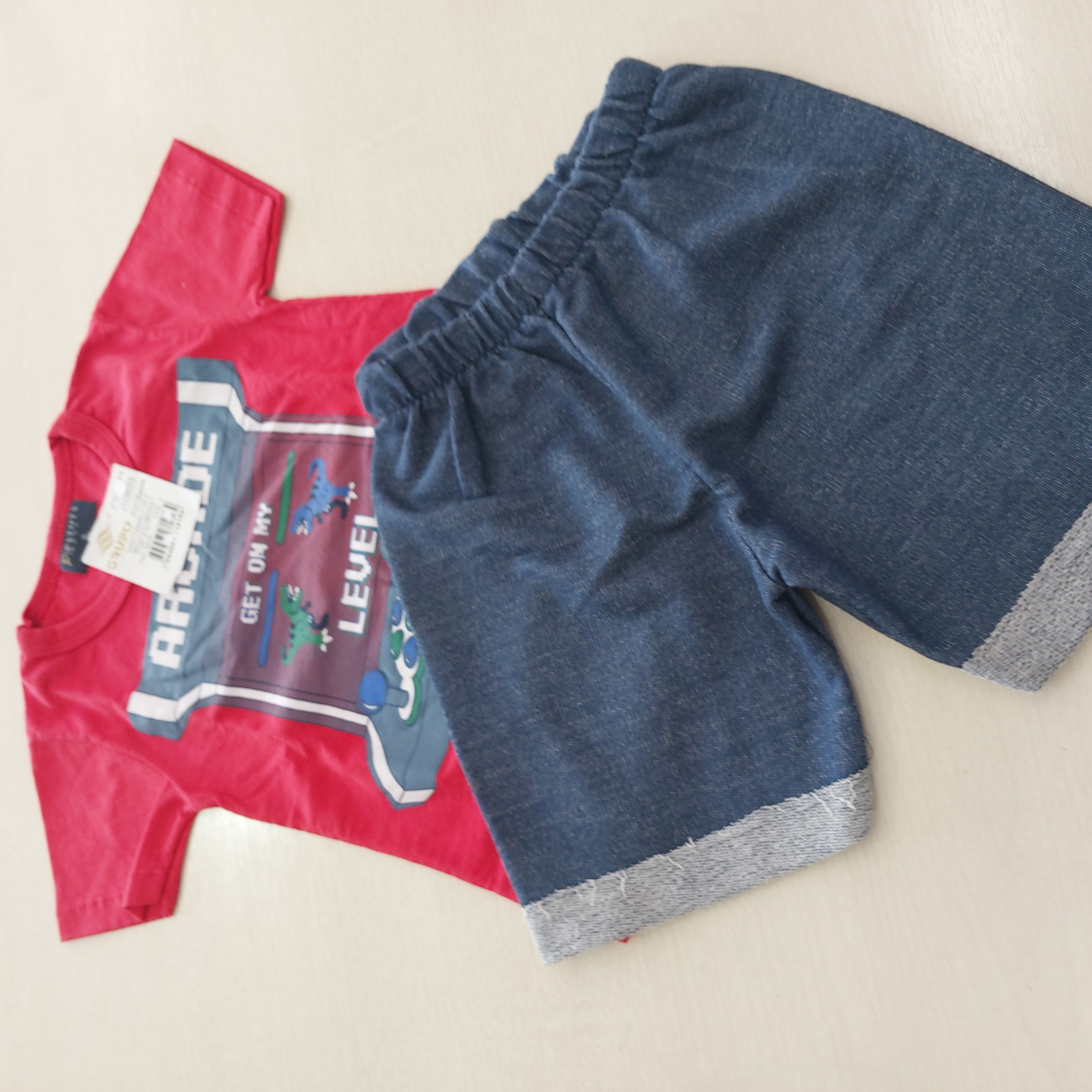 Conj. Camiseta MC e Bermuda Masc Tam 02 Patota Boys