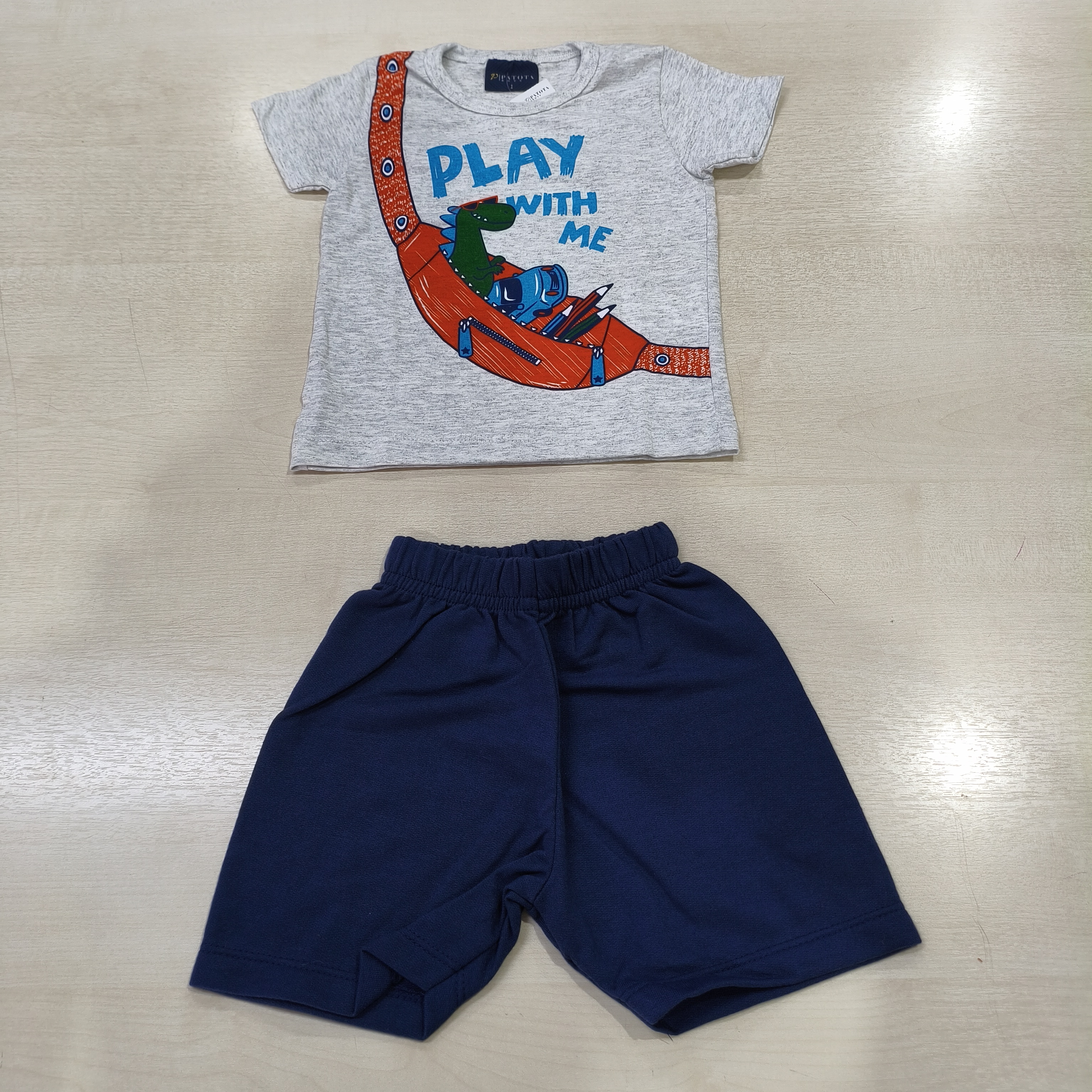 Conj. Camiseta MC e Shorts Masc Tam 01 Patota Boys