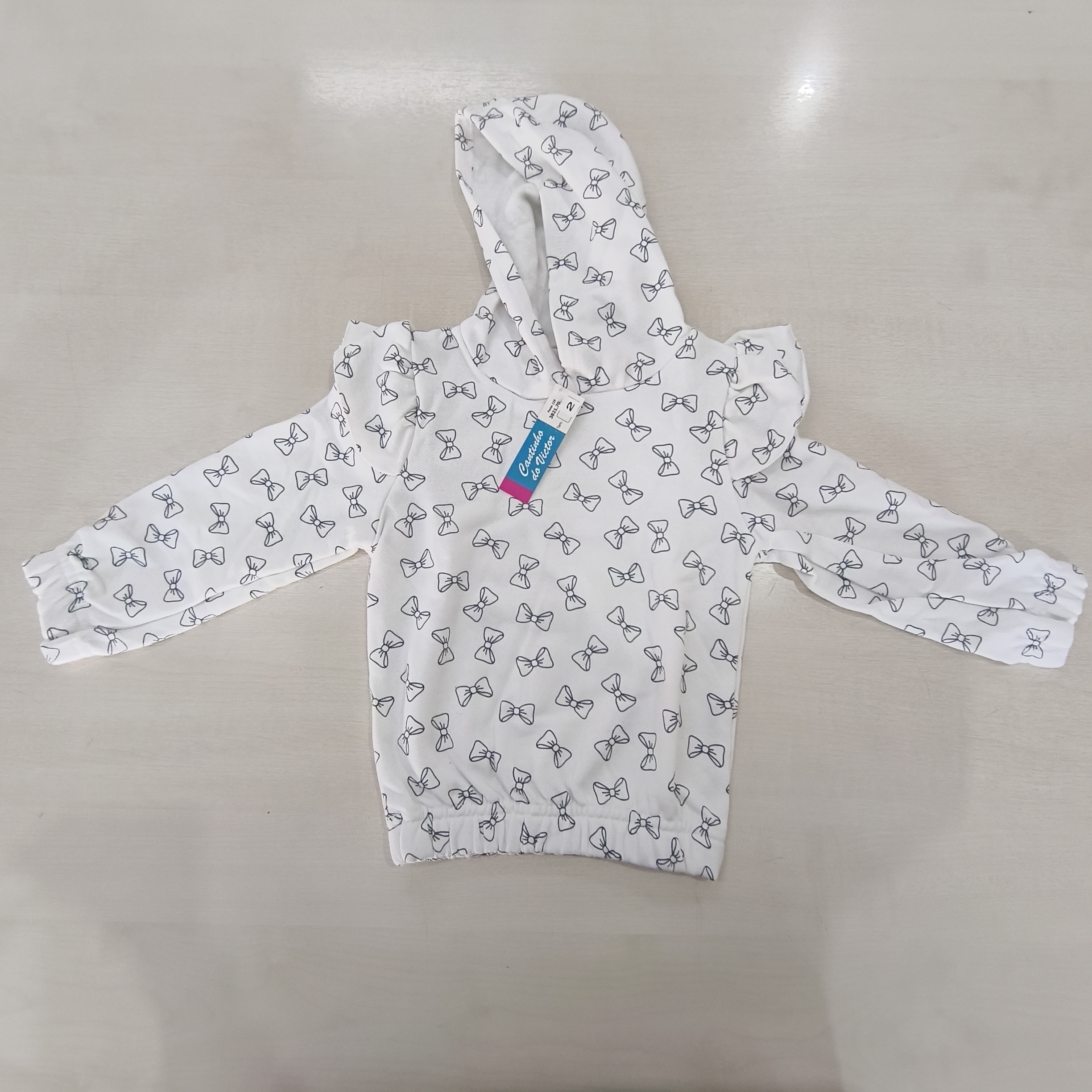 Blusão C/capuz moletom Fem Tam 02 Lik Kids
