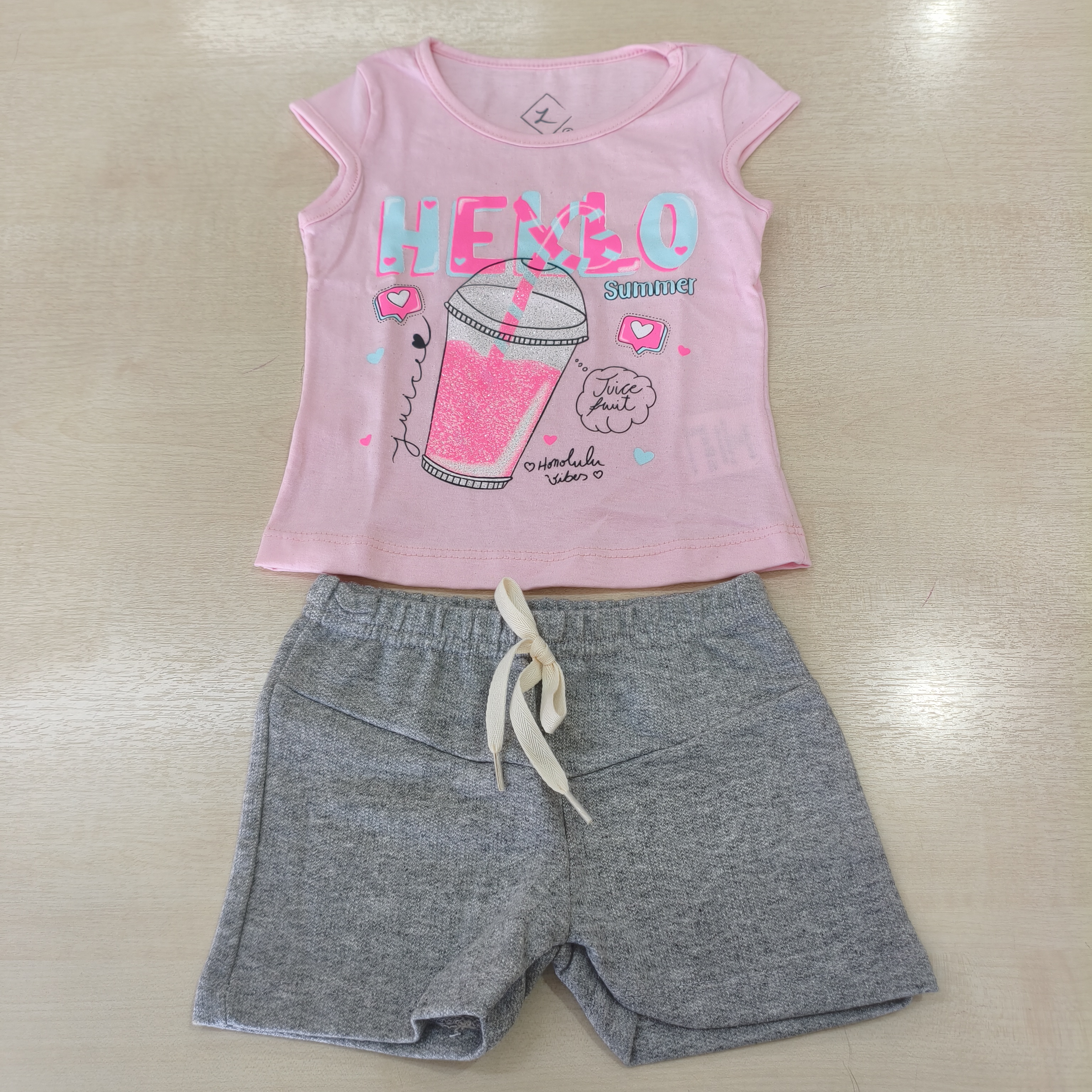 Conj. Blusa MC e Bermuda Fem Tam 01 Zupa Zuka