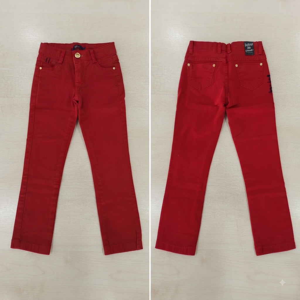 Calça Jeans Color Fem Tam 04 Jeito de Criança