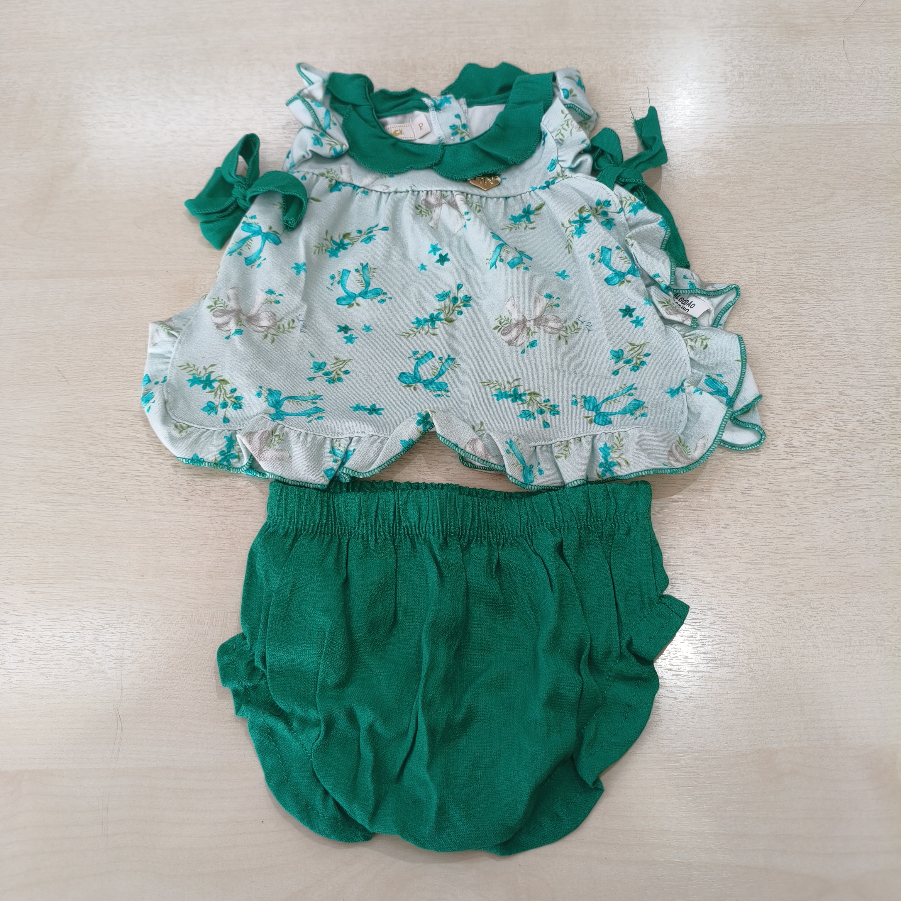 Conj. Blusa MC Com Calcinha Fem Tam PB Trick Nick