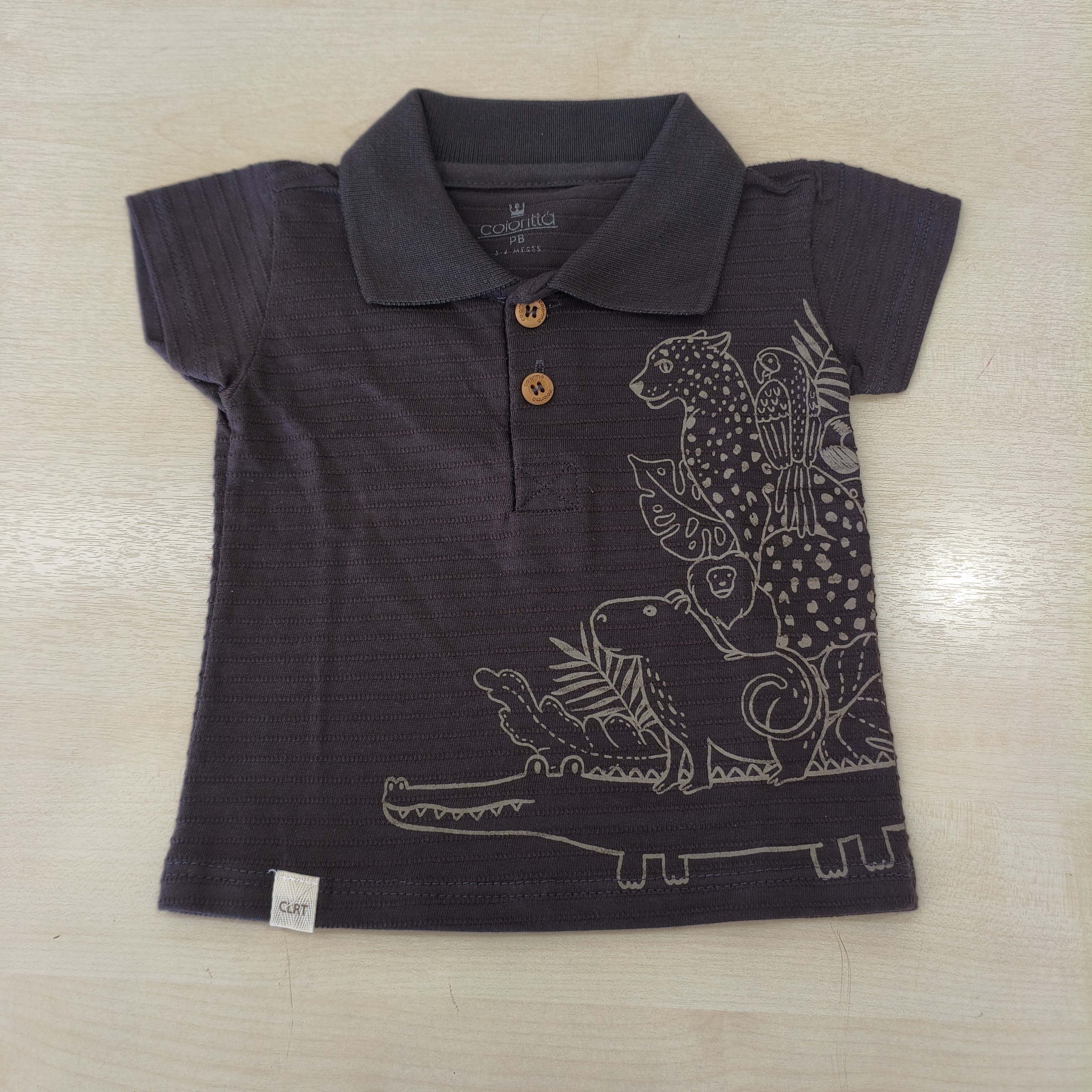 Camiseta MC Polo Masc Tam PB Coloritta