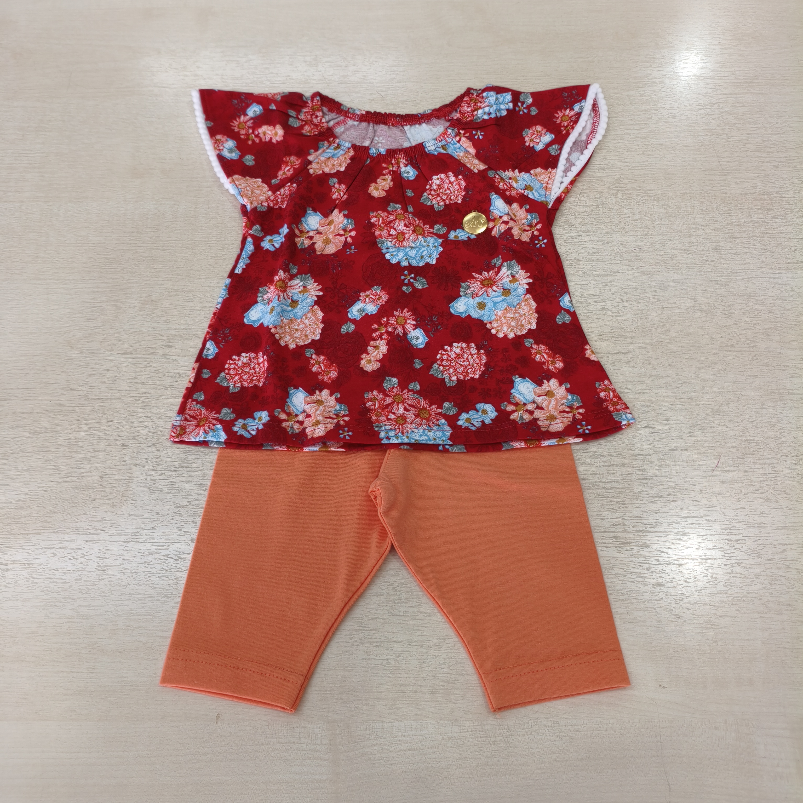 Conj. Blusa MC e Bermuda Fem Tam 01 Elian