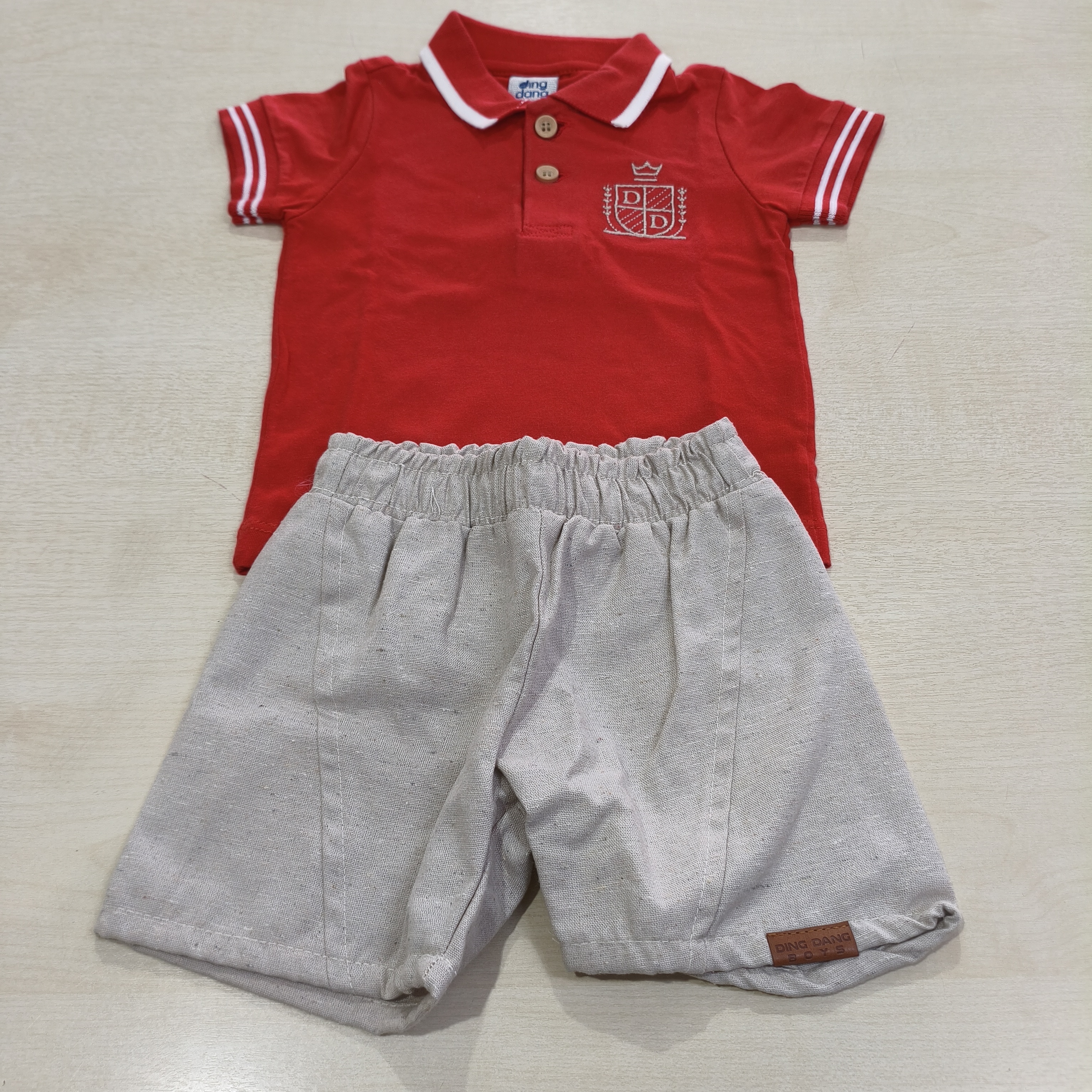 Conj. Camiseta MC e Shorts Masc Tam PB Ding Dang
