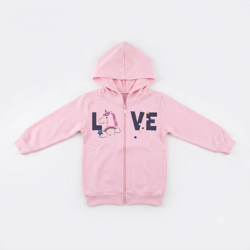 Jaqueta c/capuz Fem Tam 02 Fashion Kids