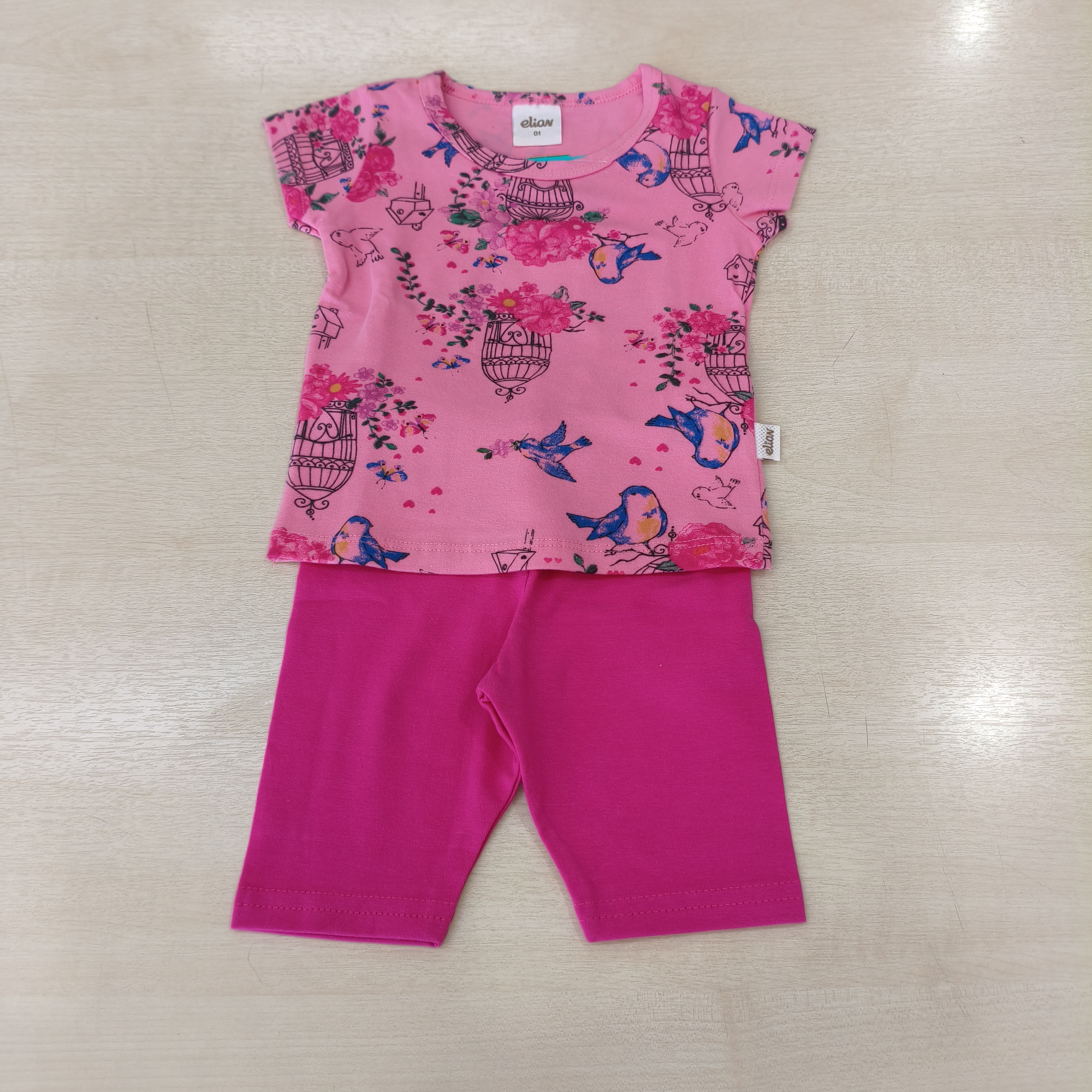 Conj. Blusa MC e Bermuda Fem Tam 01 Elian