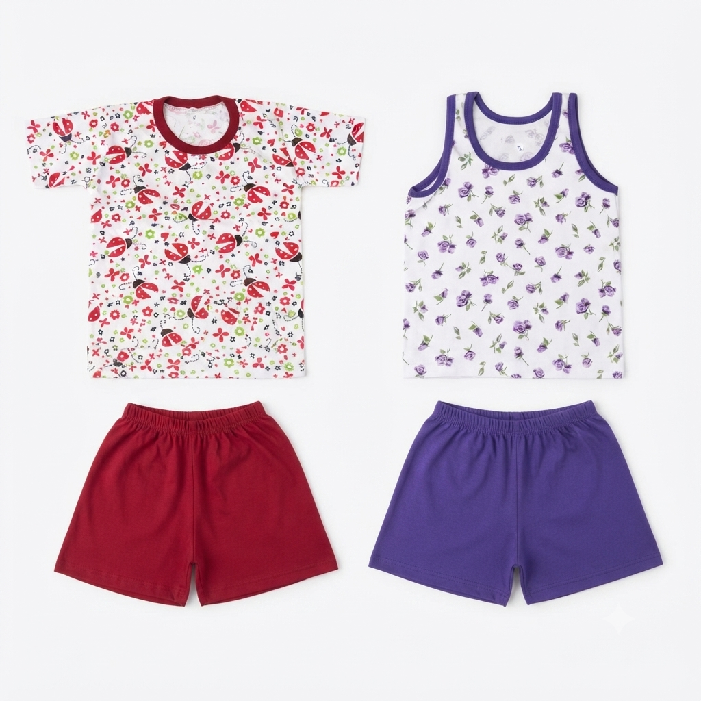 Pijama C/Estampa de Verão Fem Tam 02 LA