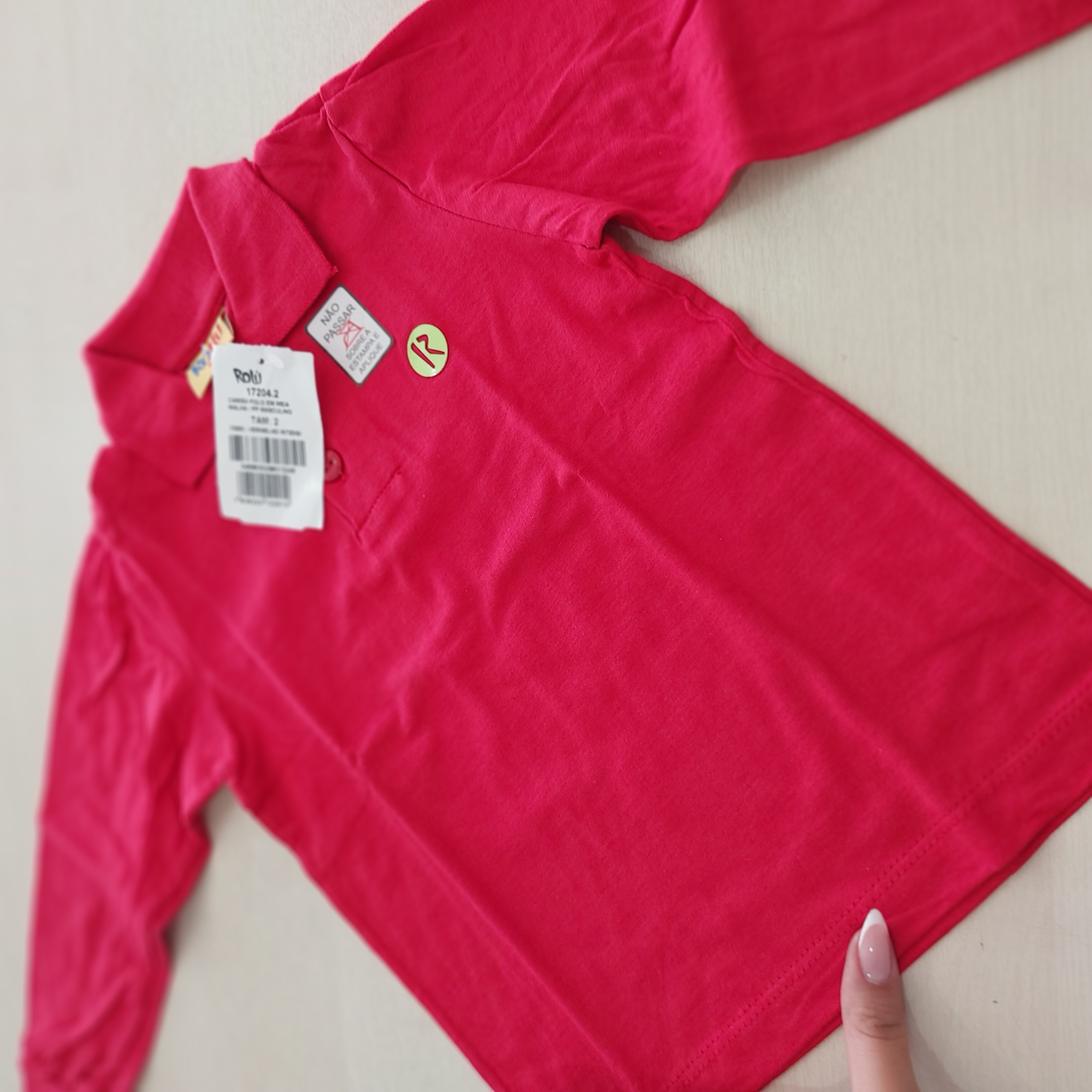 Camiseta ML Polo Masc Tam 02 Rollu