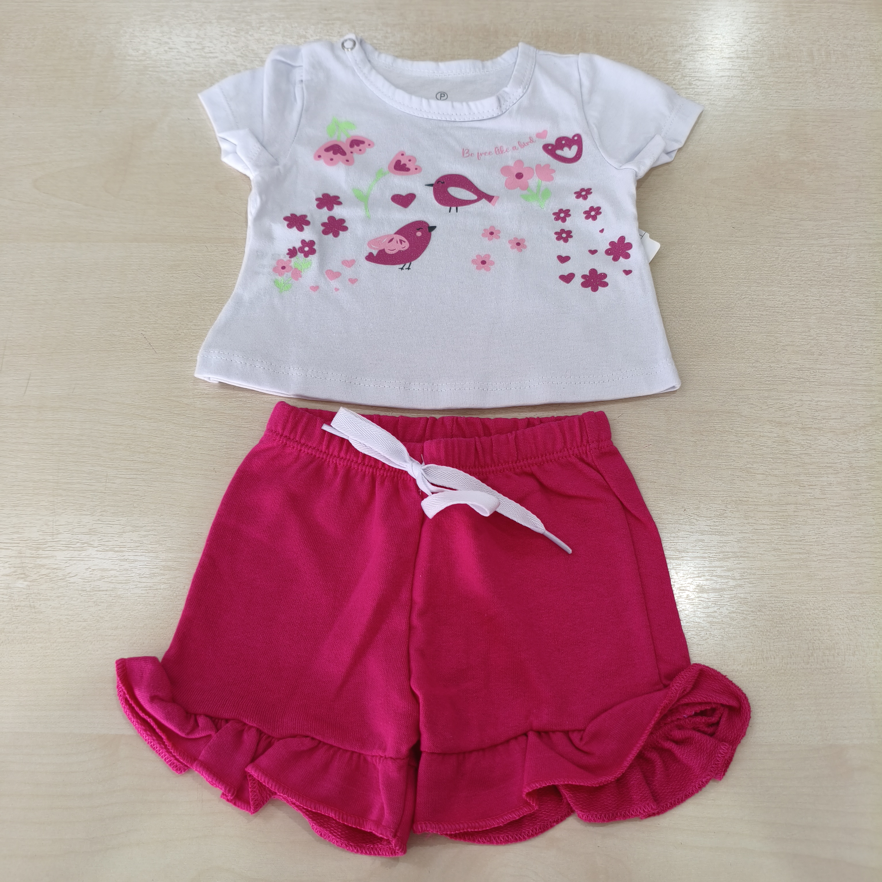 Conj. Blusa MC Com Shorts Fem Tam PB Zupa Zuka