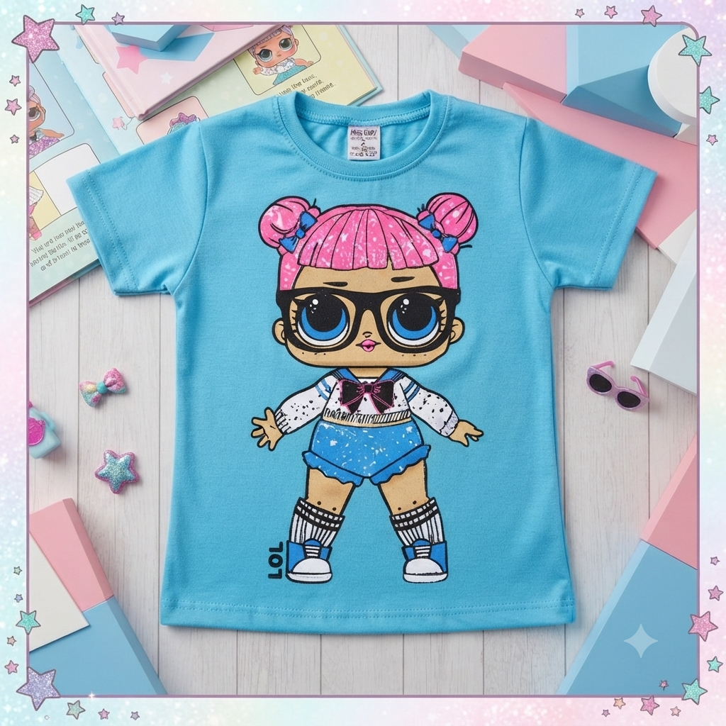 Blusa MC C/estampa Fem Tam 02 Miss Baby