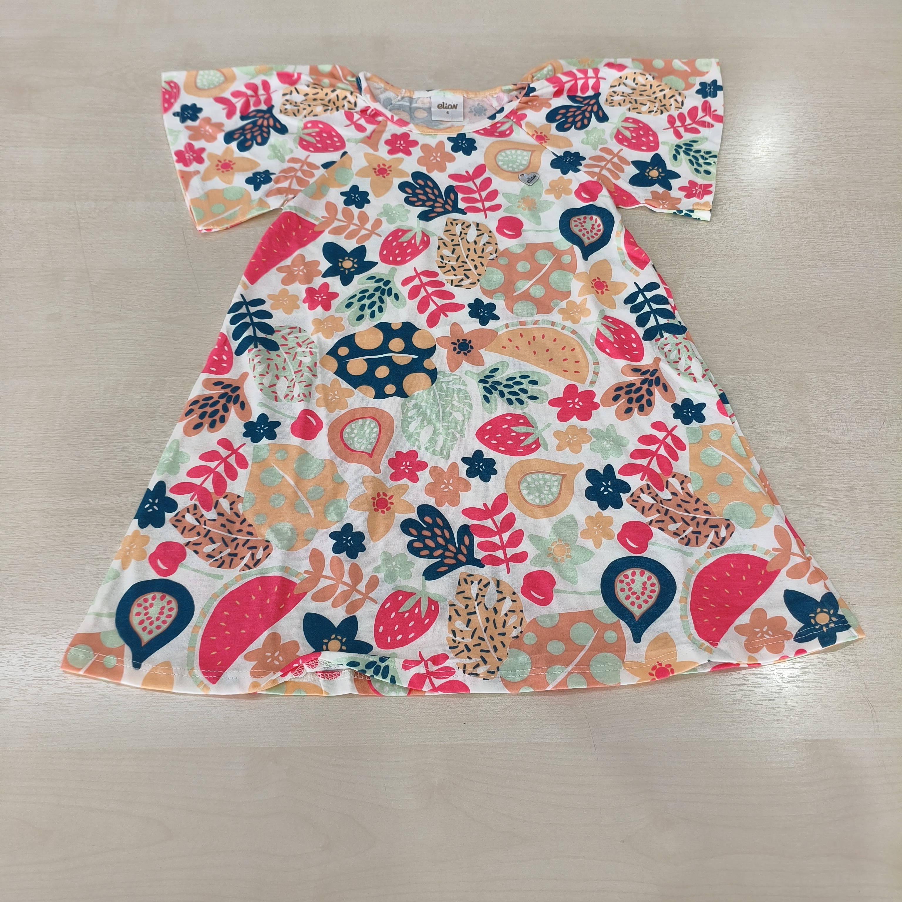 Vestido C/Estampa curto Fem Tam 04 Elian