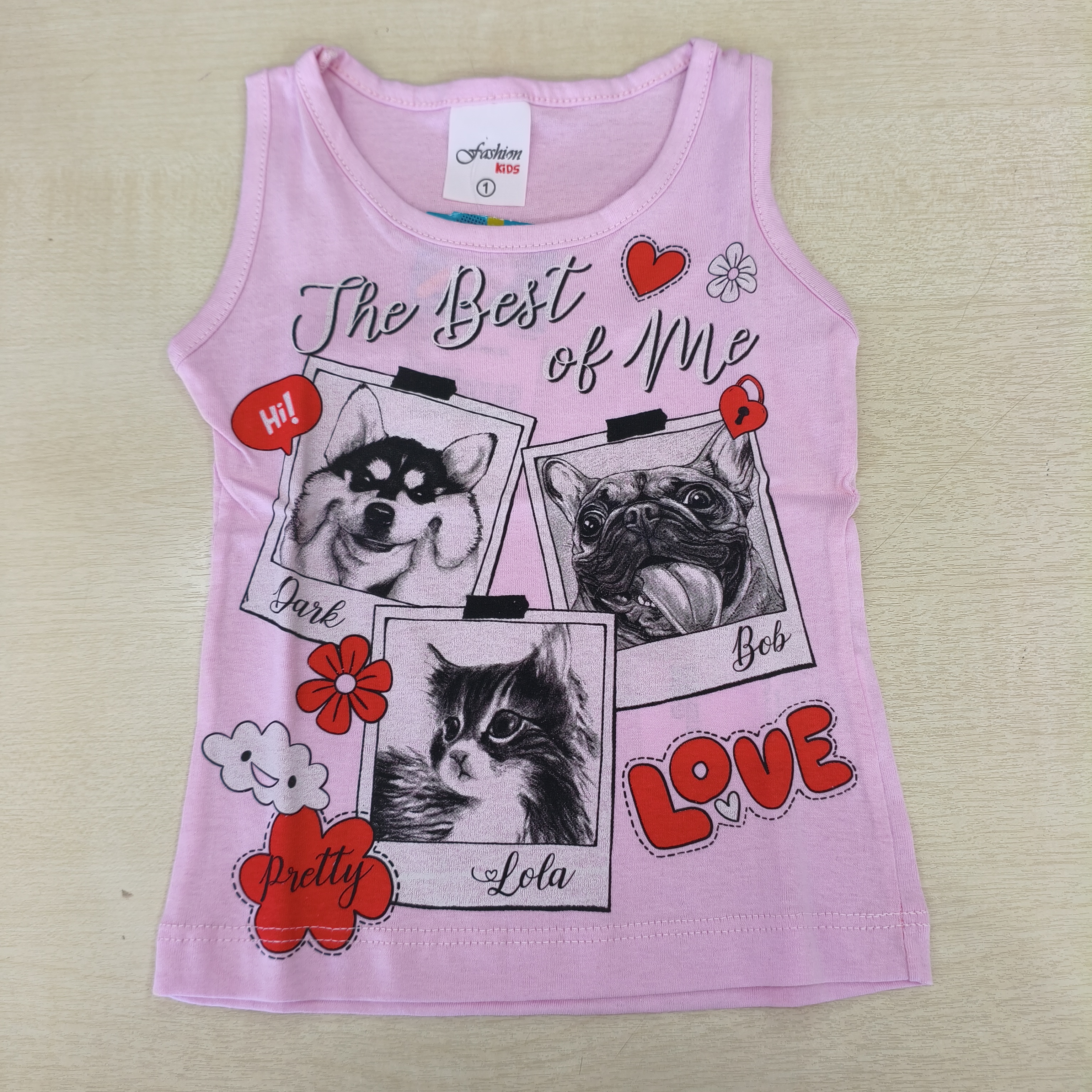 Regata C/estampa Fem Tam 01 Fashion Kids