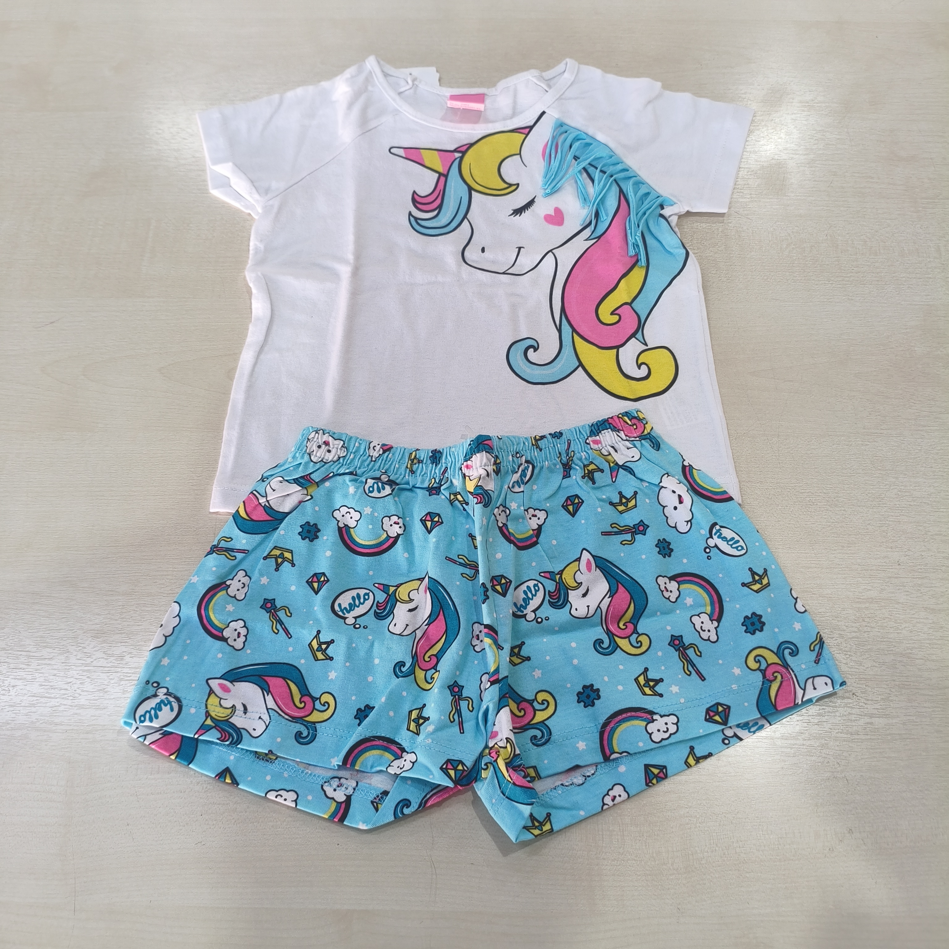 Pijama C/Estampa de Verão Fem Tam 03 Kamylus
