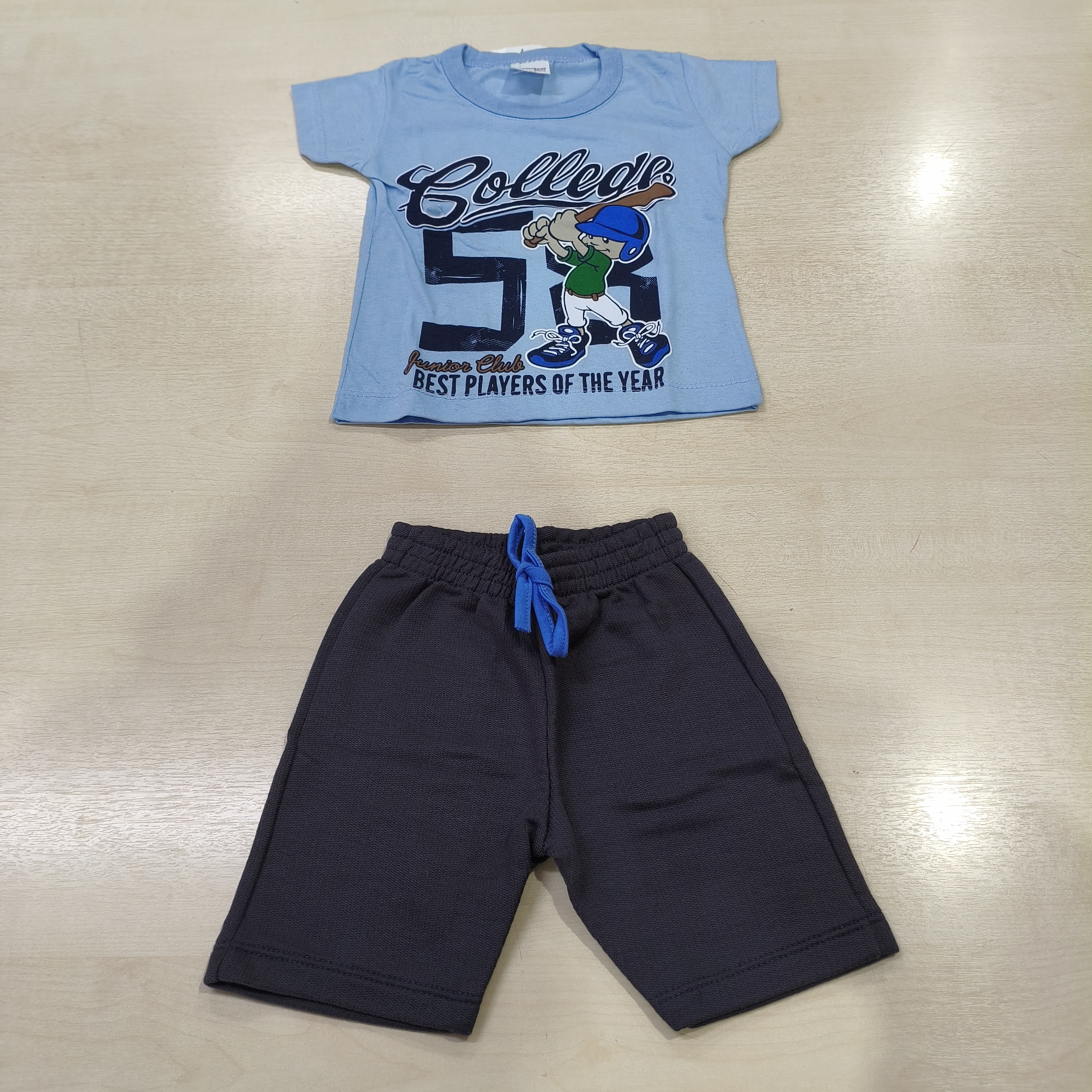 Conj. Camiseta MC e Bermuda Masc Tam 01 Fashion Kids