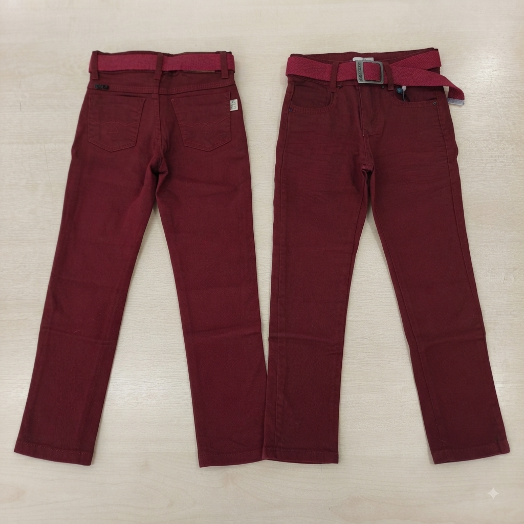 Calça Jeans Color C/Cinto Masc Tam 04 Megan Jeans