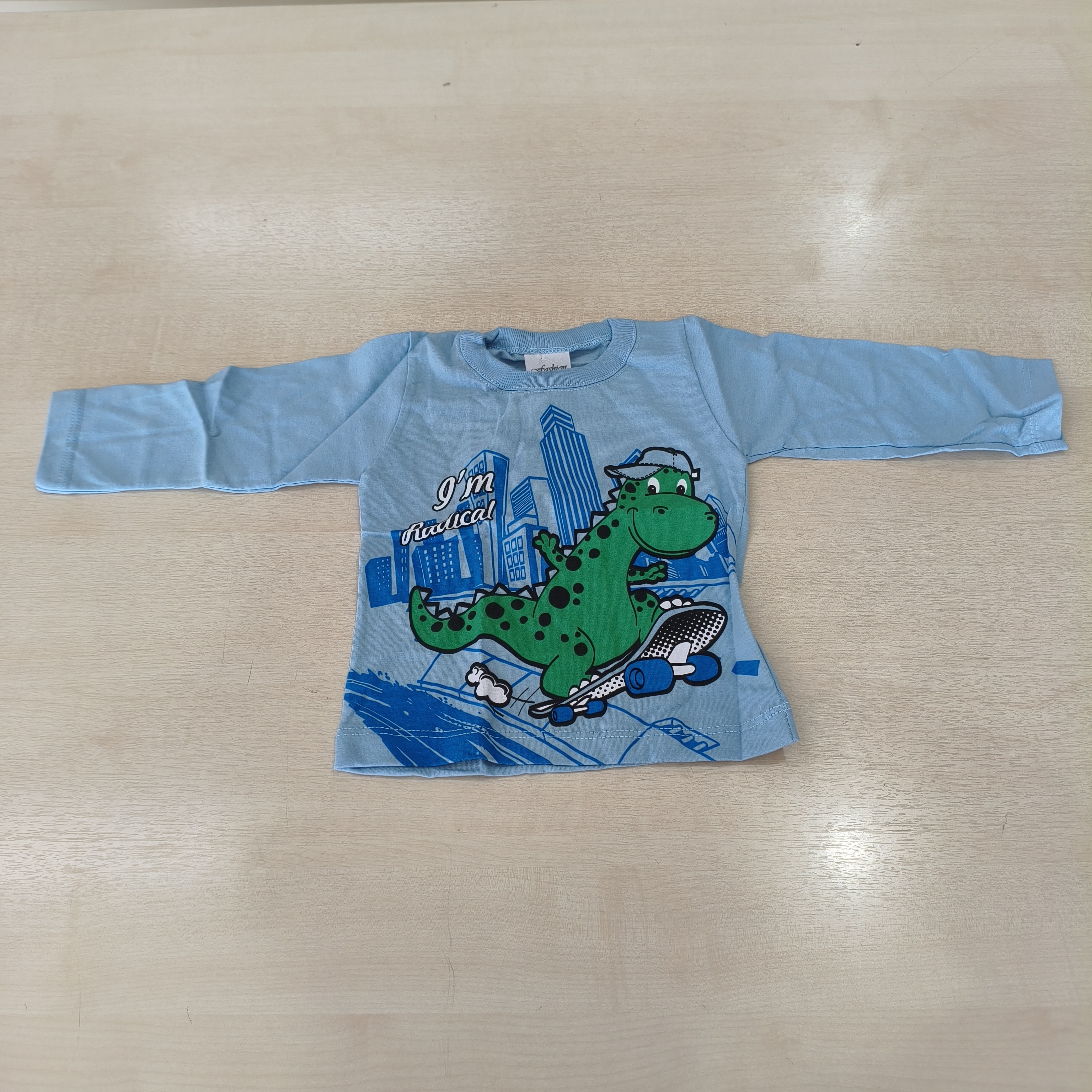 Camiseta ML C/estampa Masc Tam MB Fashion Kids
